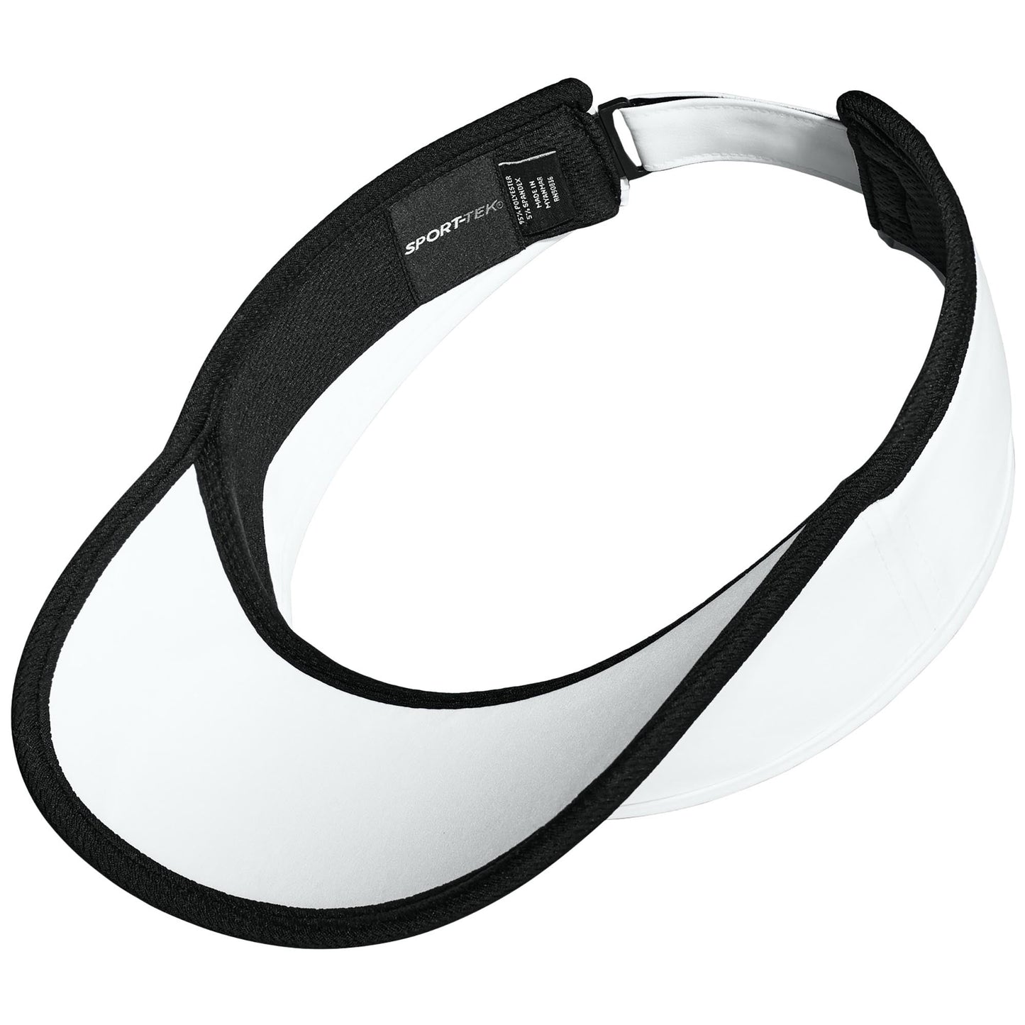 Black/Black Visors - Sport-Tek - Stylish Mesh Trim