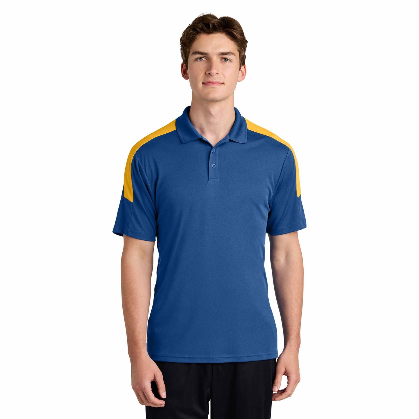 Black/Gold Polo Shirts - Sport-Tek - Stylish Moisture-Wicking