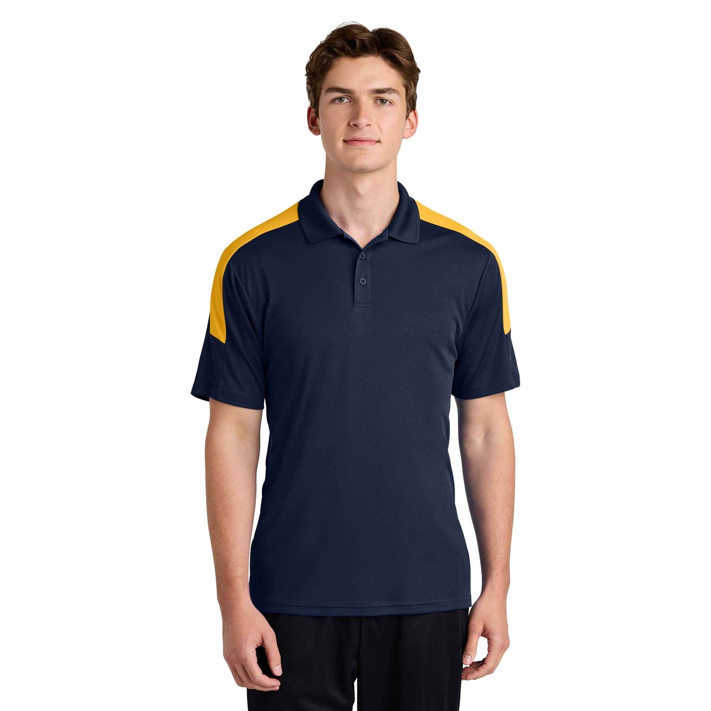 Black/Gold Polo Shirts - Sport-Tek - Stylish Moisture-Wicking