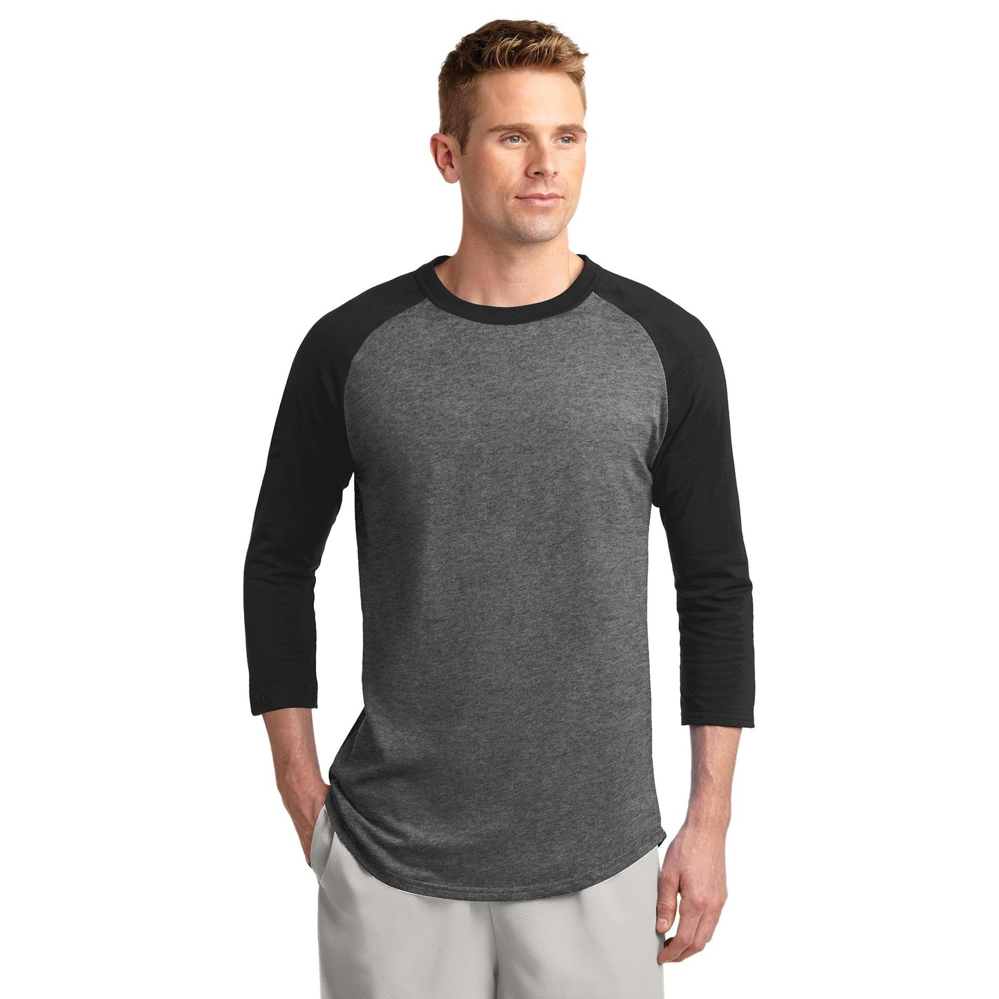 White/Deep Orange Jersey - Sport-Tek - Soft Cotton