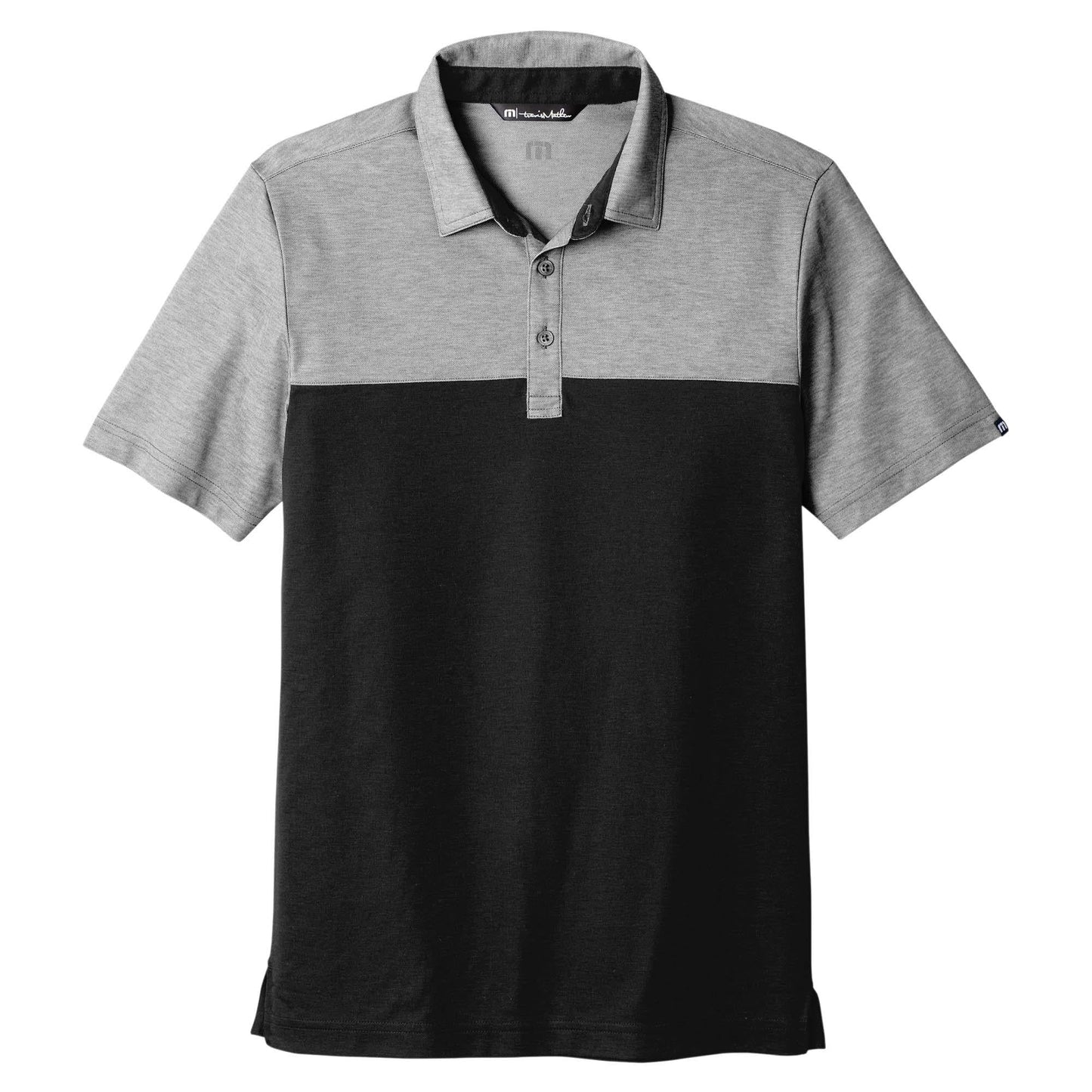 Black Heather Polo Shirt - TravisMathew - Colorblocked Design
