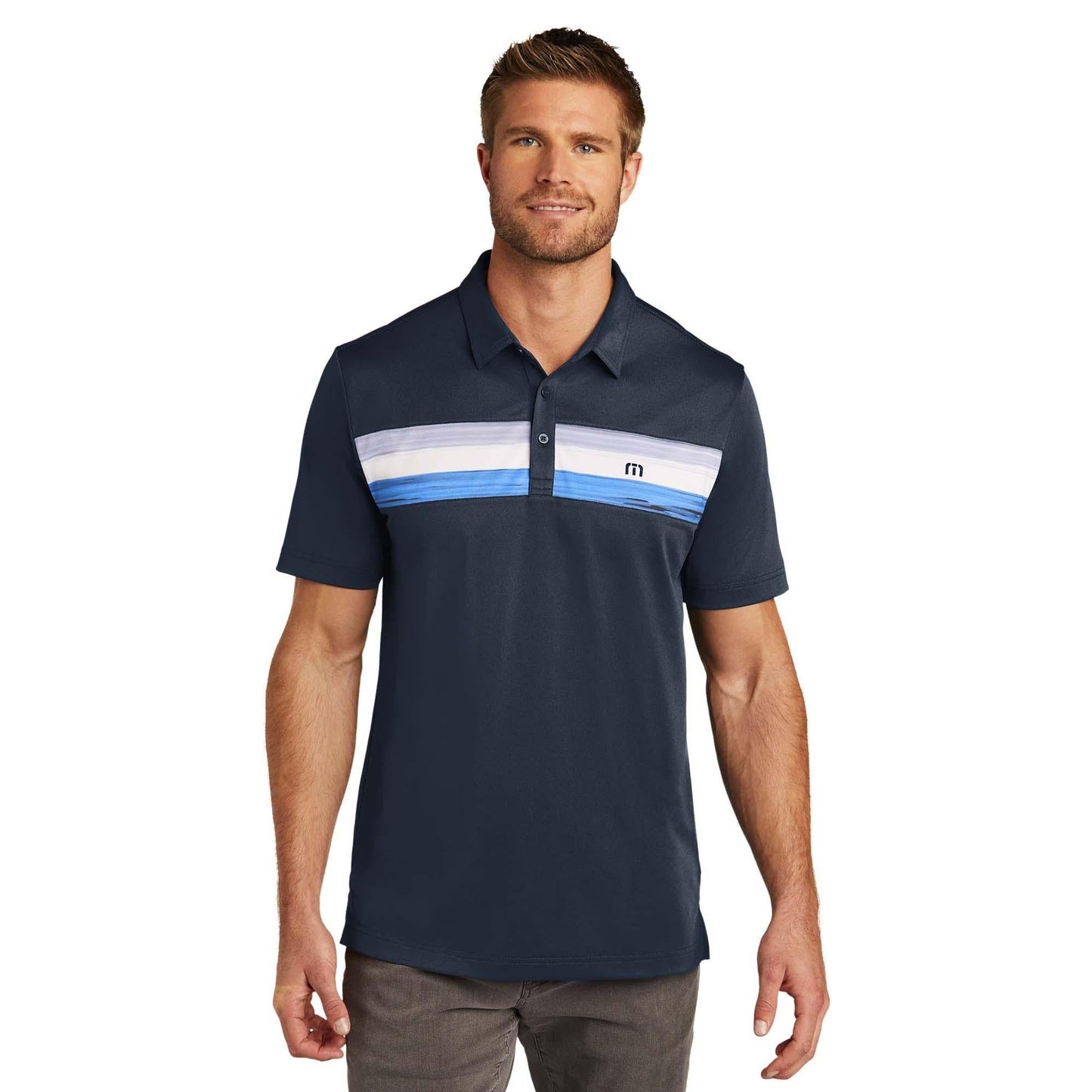 Black Polo Shirts - TravisMathew - Colorblocked Style
