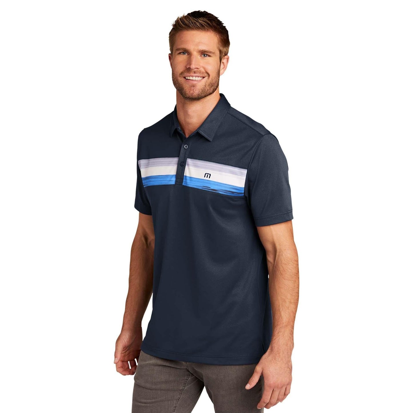 Black Polo Shirts - TravisMathew - Colorblocked Style
