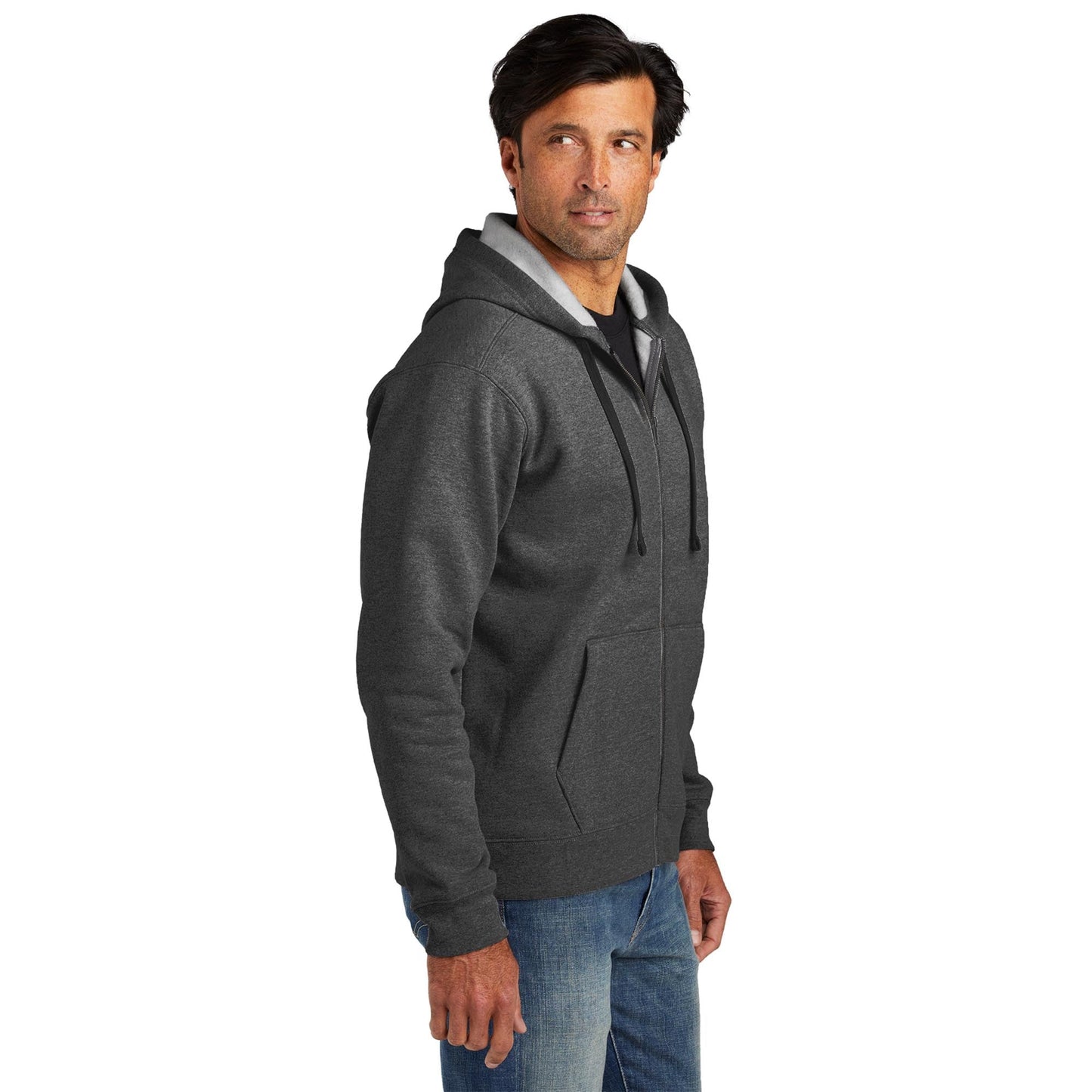 Deep Black Hoodie - Volunteer Knitwear - Full-Zip Design