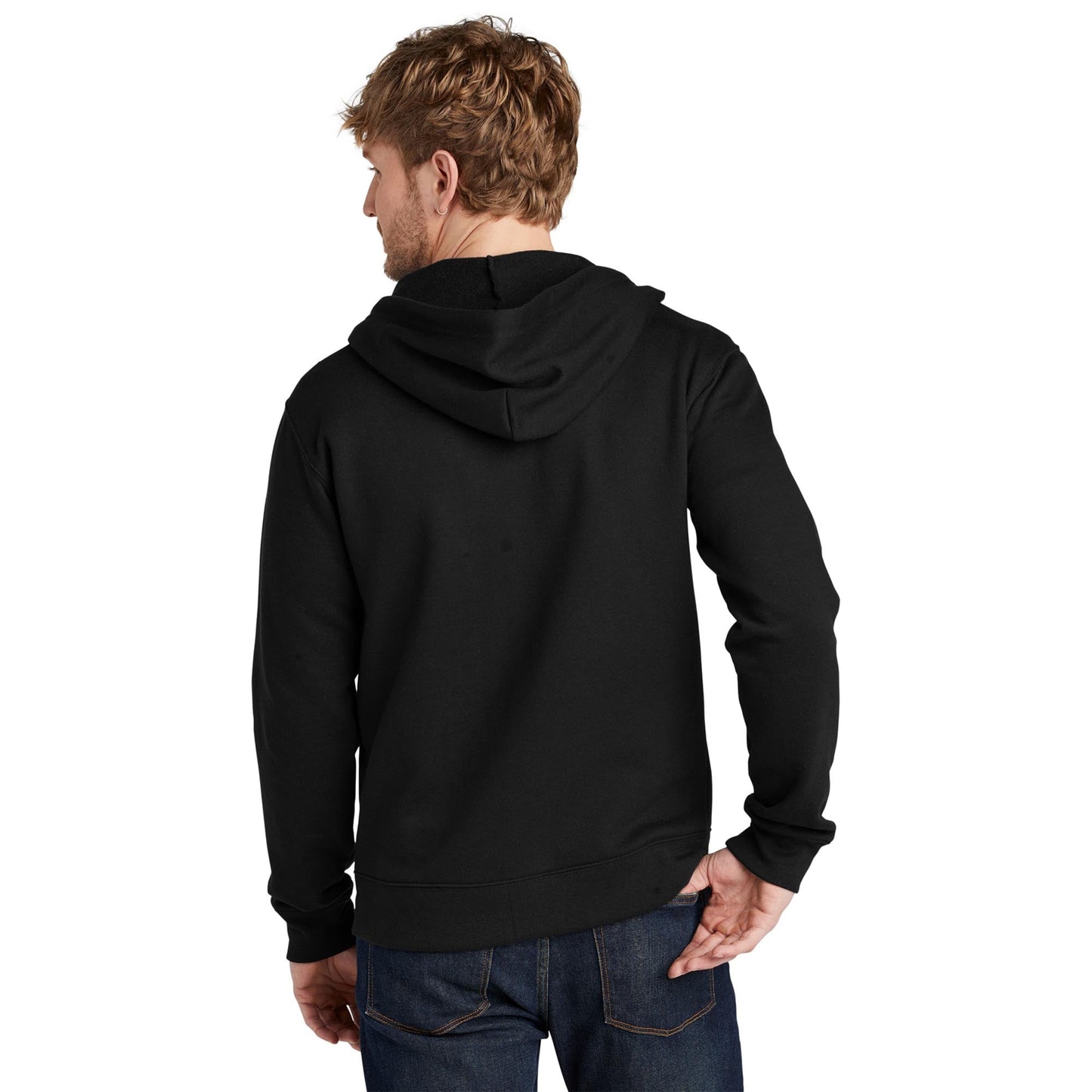 Deep Black Hoodie - Volunteer Knitwear - Full-Zip Design