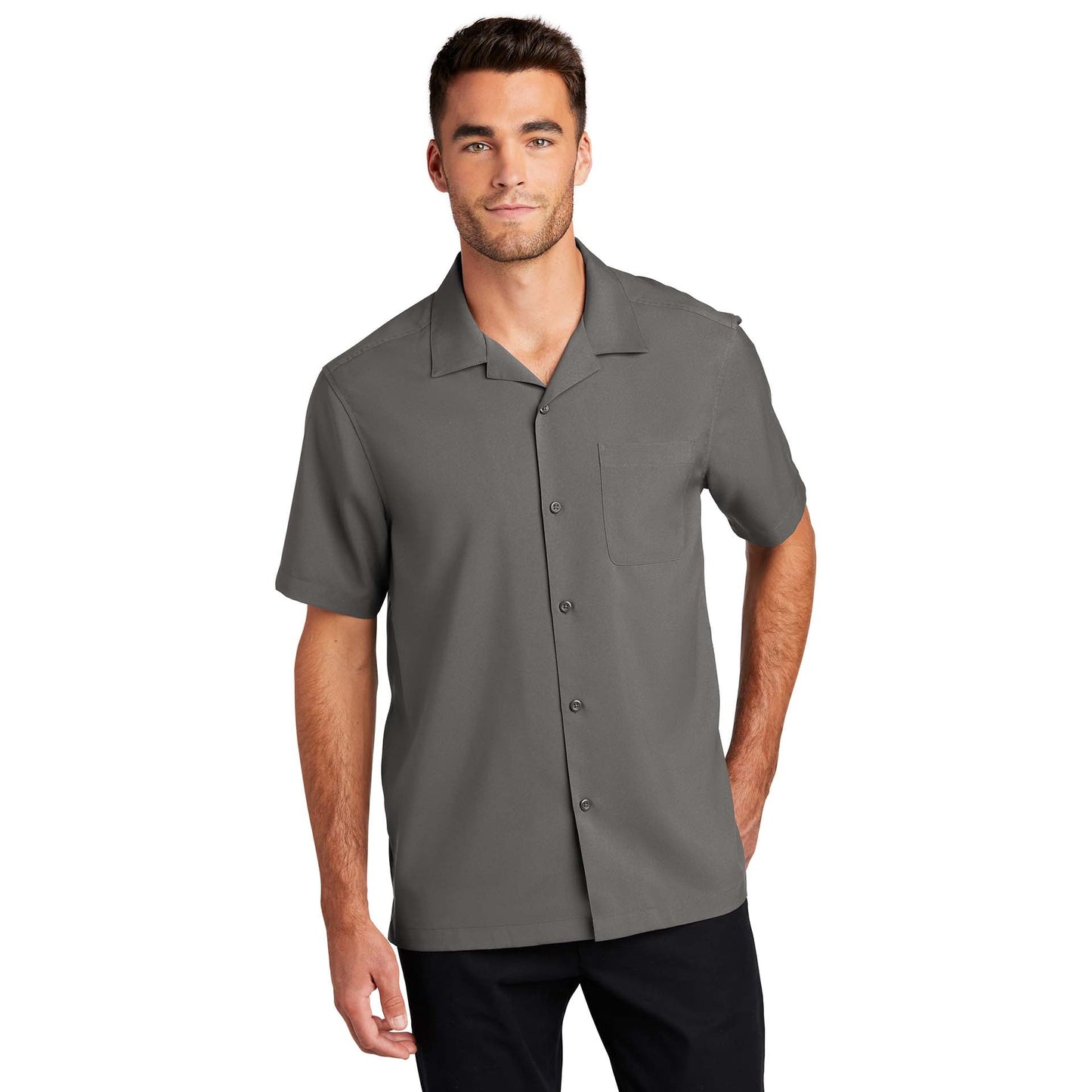 Black Performance Button Up Shirts - Port Authority - Stylish
