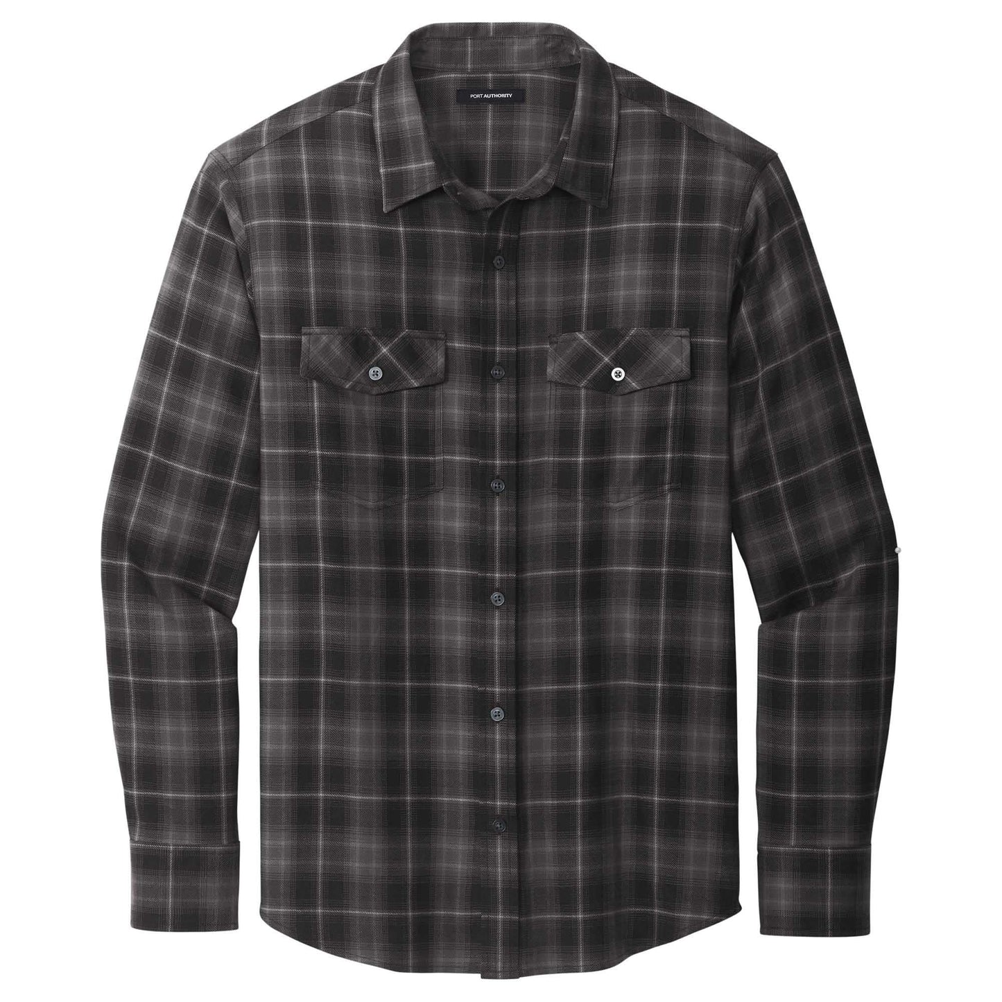 Deep Black Button Up Shirt - Port Authority - Soft Fabric