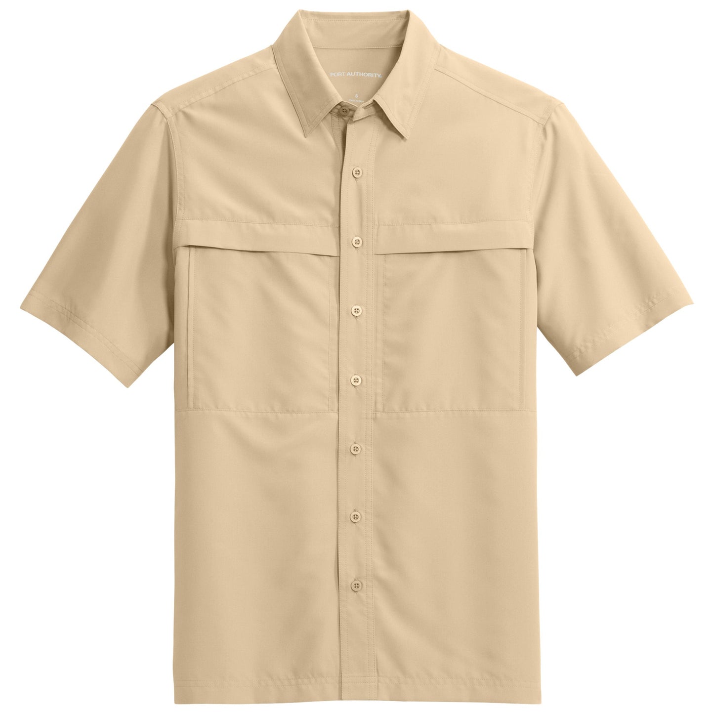 Deep Black Button Up Shirt - Port Authority - Lightweight