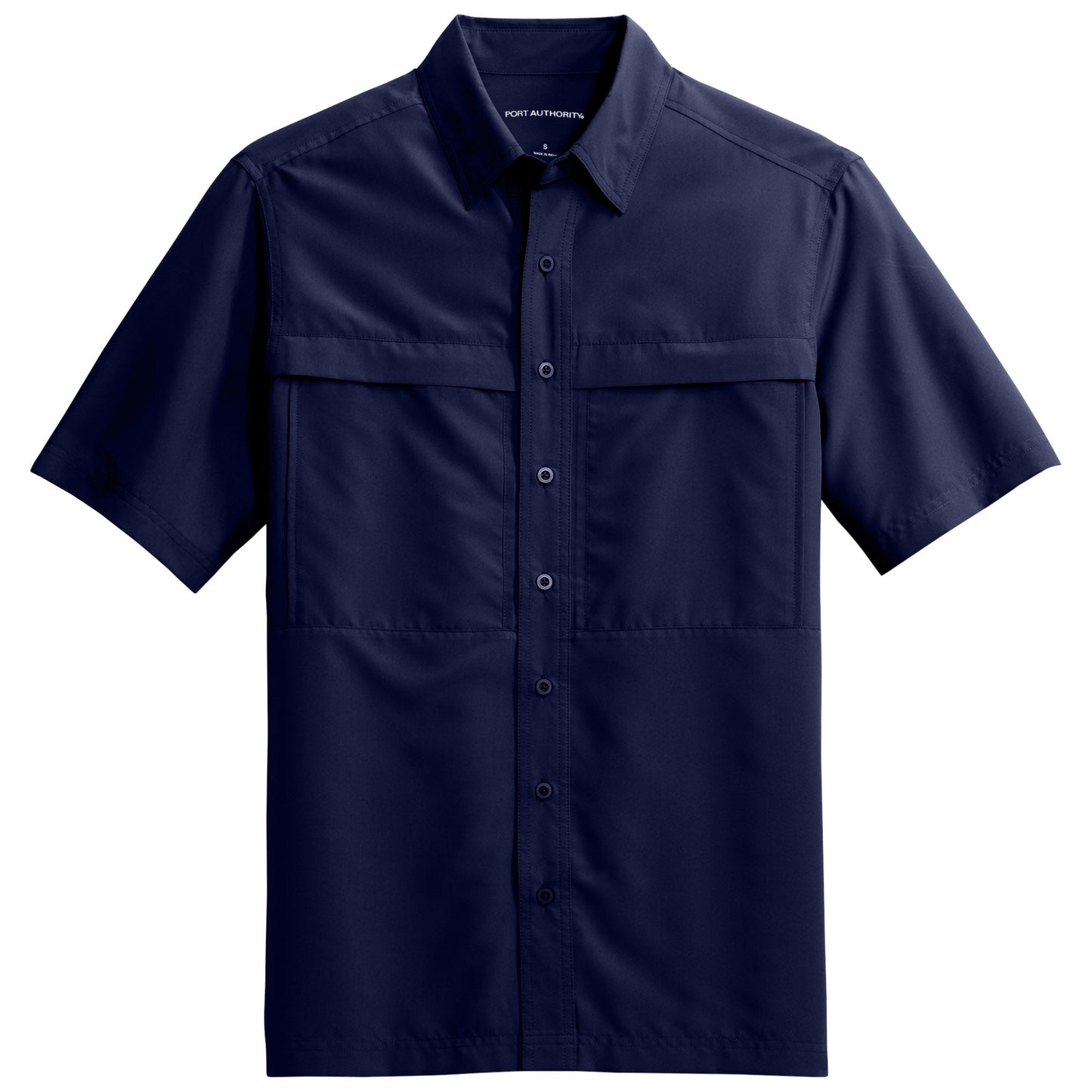Deep Black Button Up Shirt - Port Authority - Lightweight