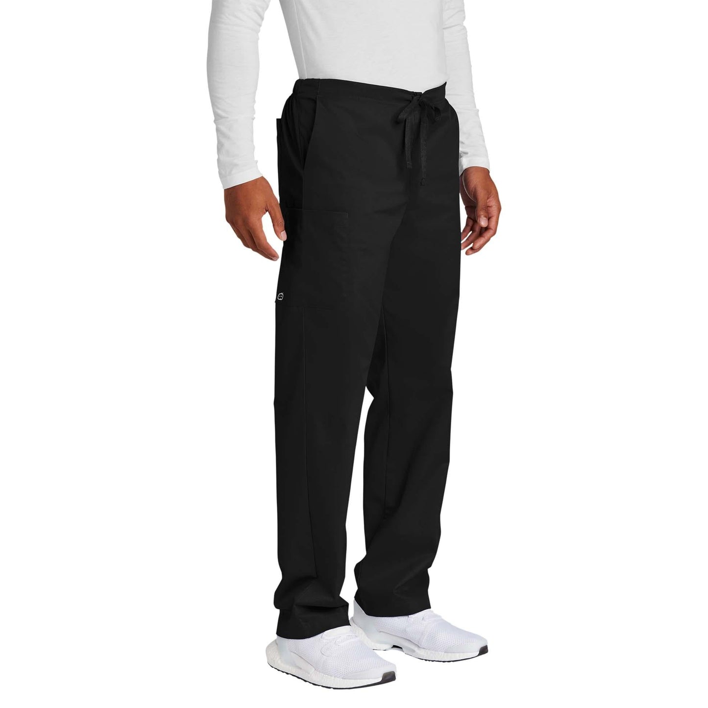 Black Scrub Pants - WonderWink - Comfortable Cargo Design