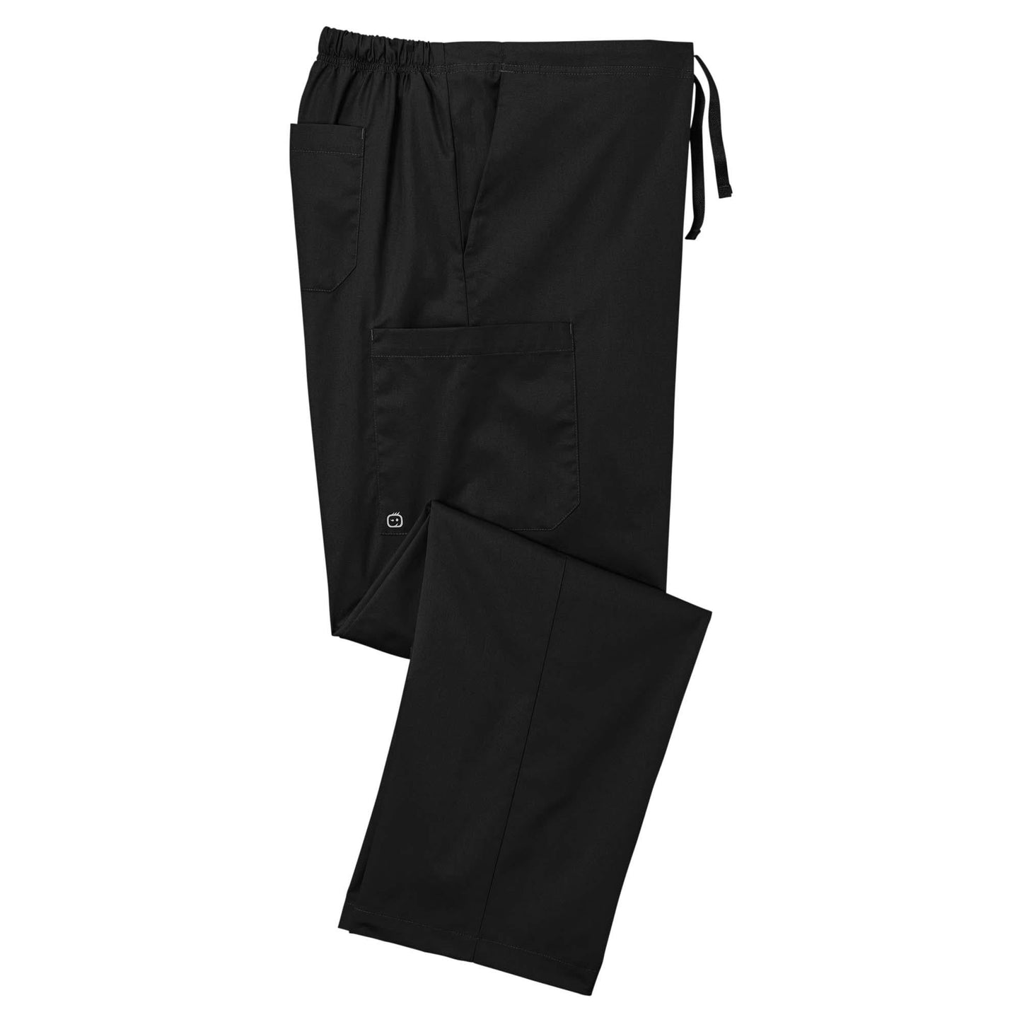 Black Scrub Pants - WonderWink - Comfortable Cargo Design
