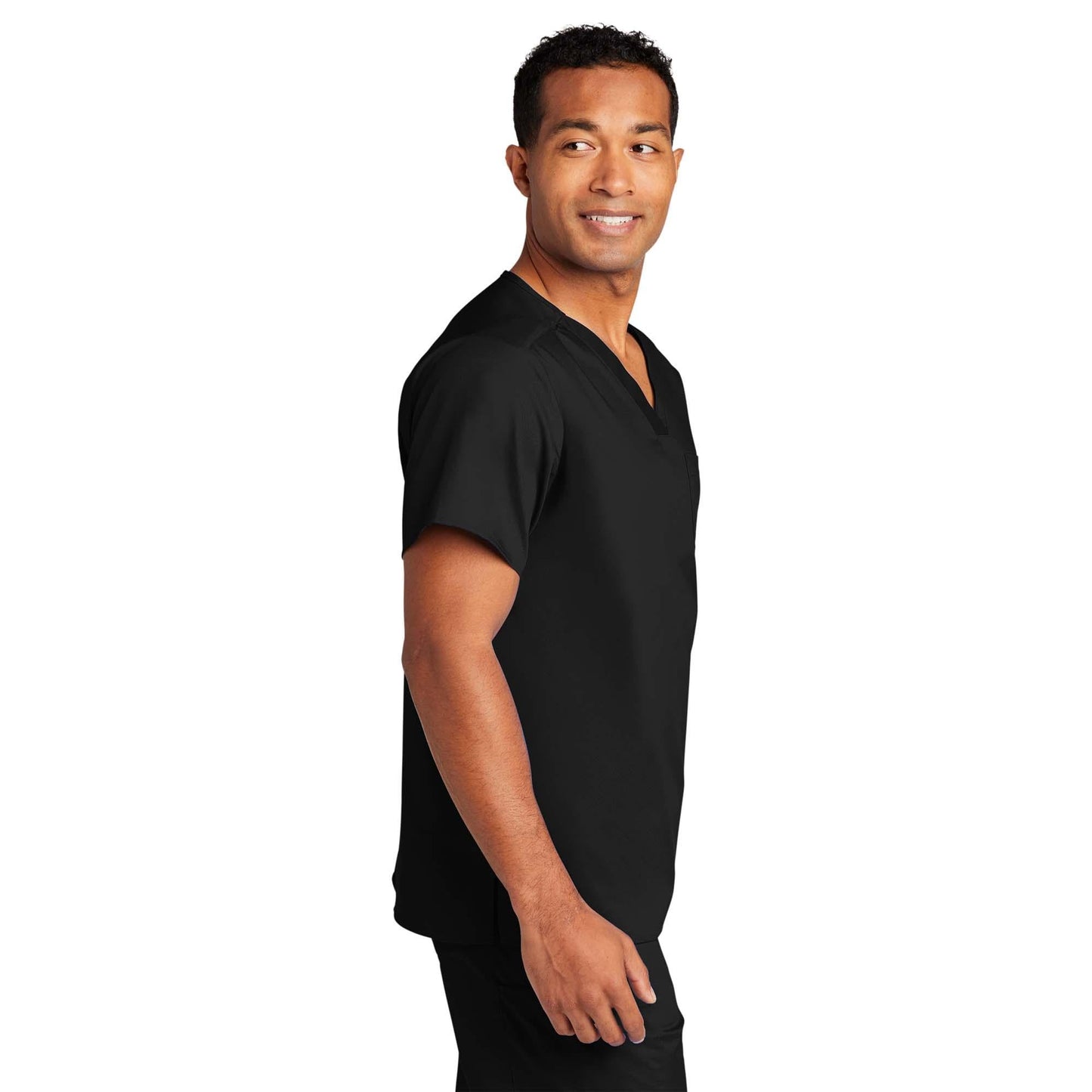 Black Scrub Tops - WonderWink - Comfortable V-Neck