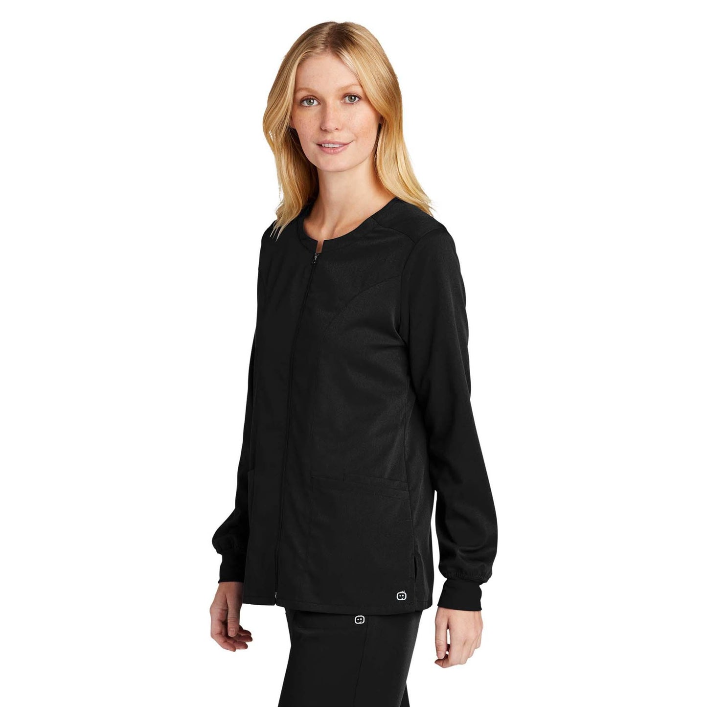 Black Scrub Jacket - WonderWink - Modern Fit