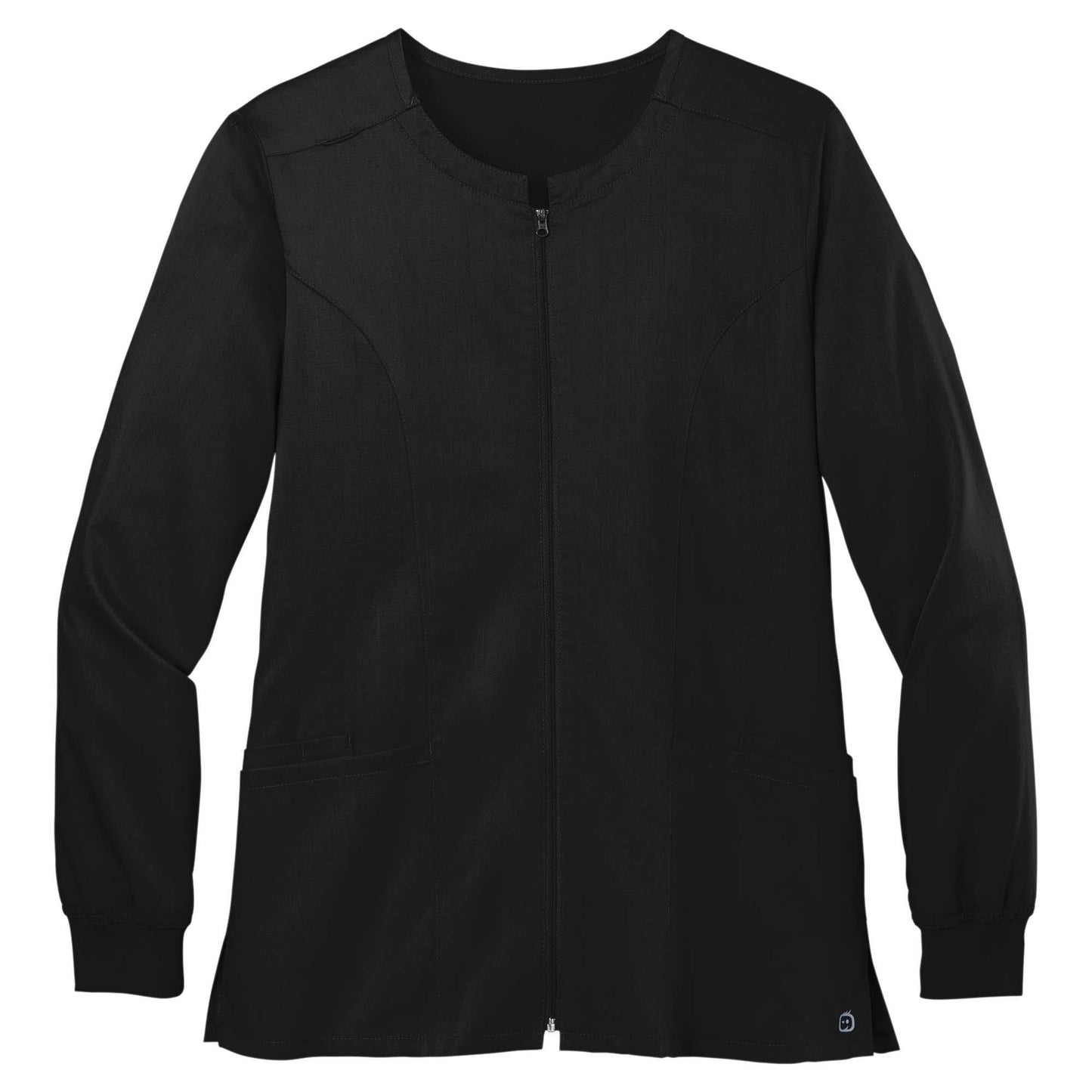 Black Scrub Jacket - WonderWink - Modern Fit