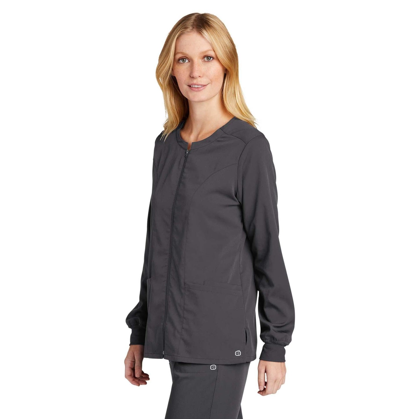 Black Scrub Jacket - WonderWink - Modern Fit