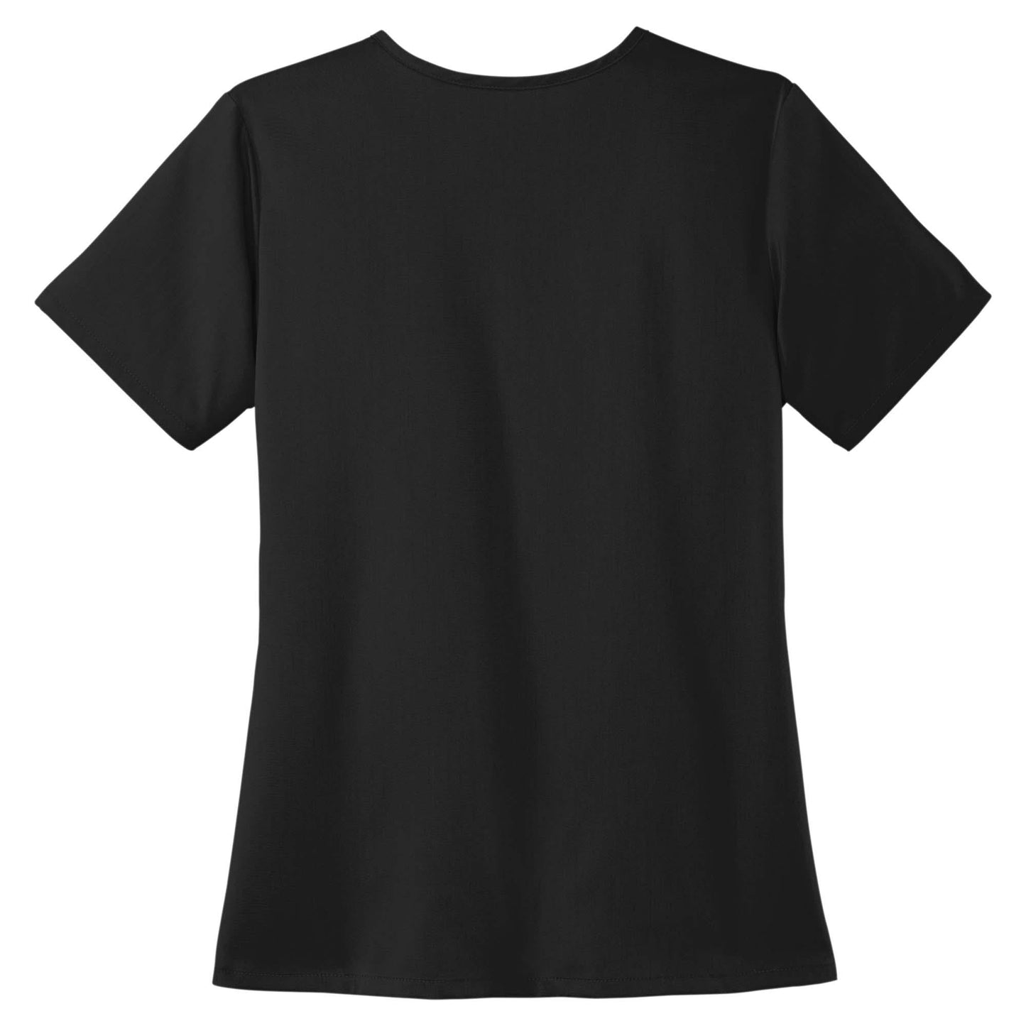 Black Scrub Tops - WonderWink - Stylish Mock Wrap