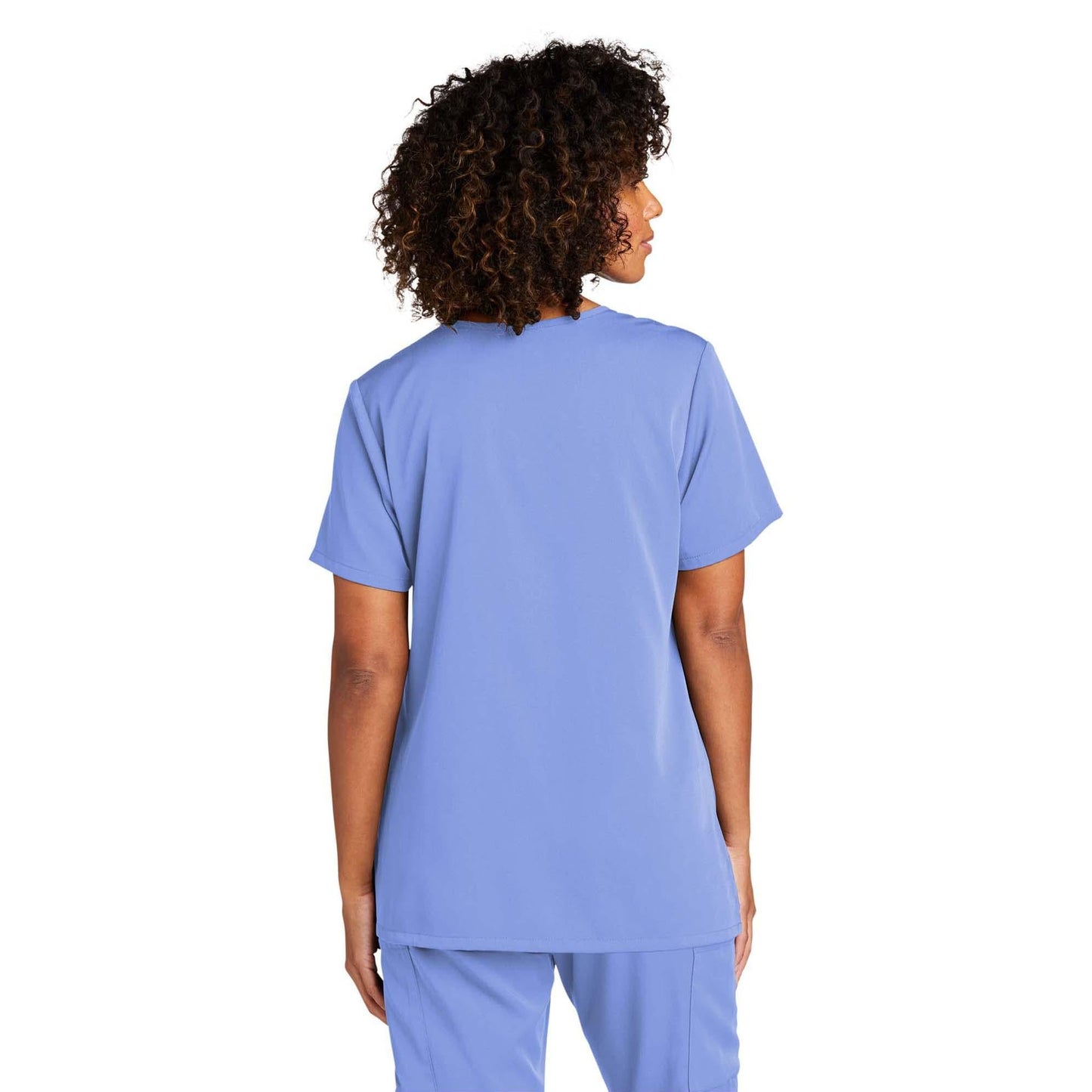 Black Scrub Tops - WonderWink - Stylish Mock Wrap