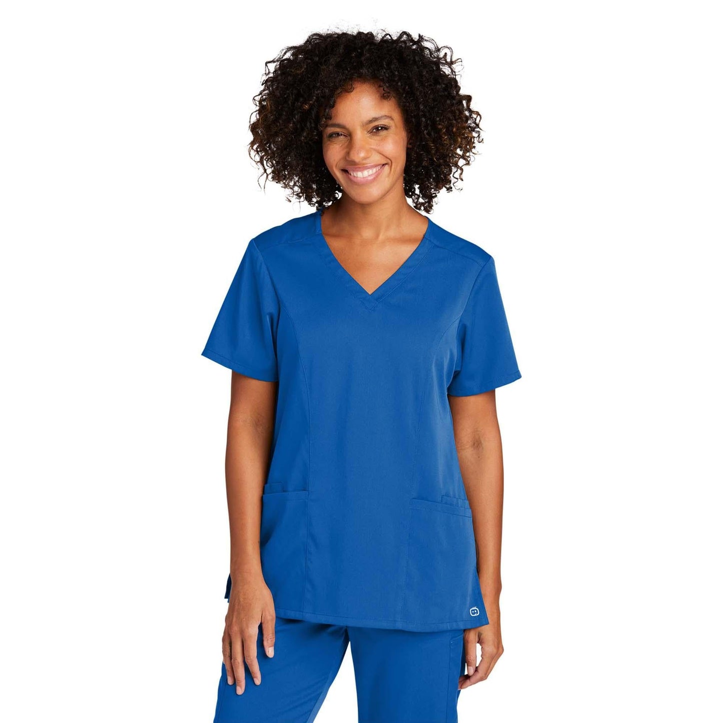 Black Scrub Tops - WonderWink - Stylish Mock Wrap