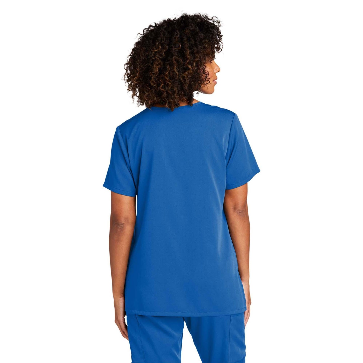 Black Scrub Tops - WonderWink - Stylish Mock Wrap