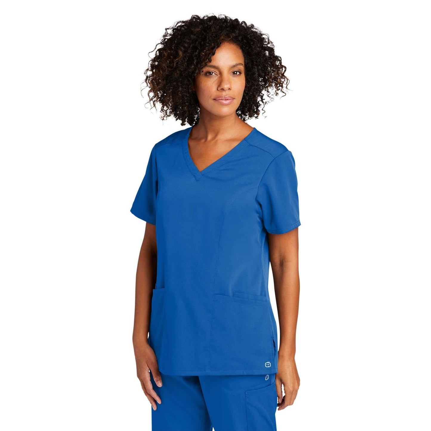 Black Scrub Tops - WonderWink - Stylish Mock Wrap