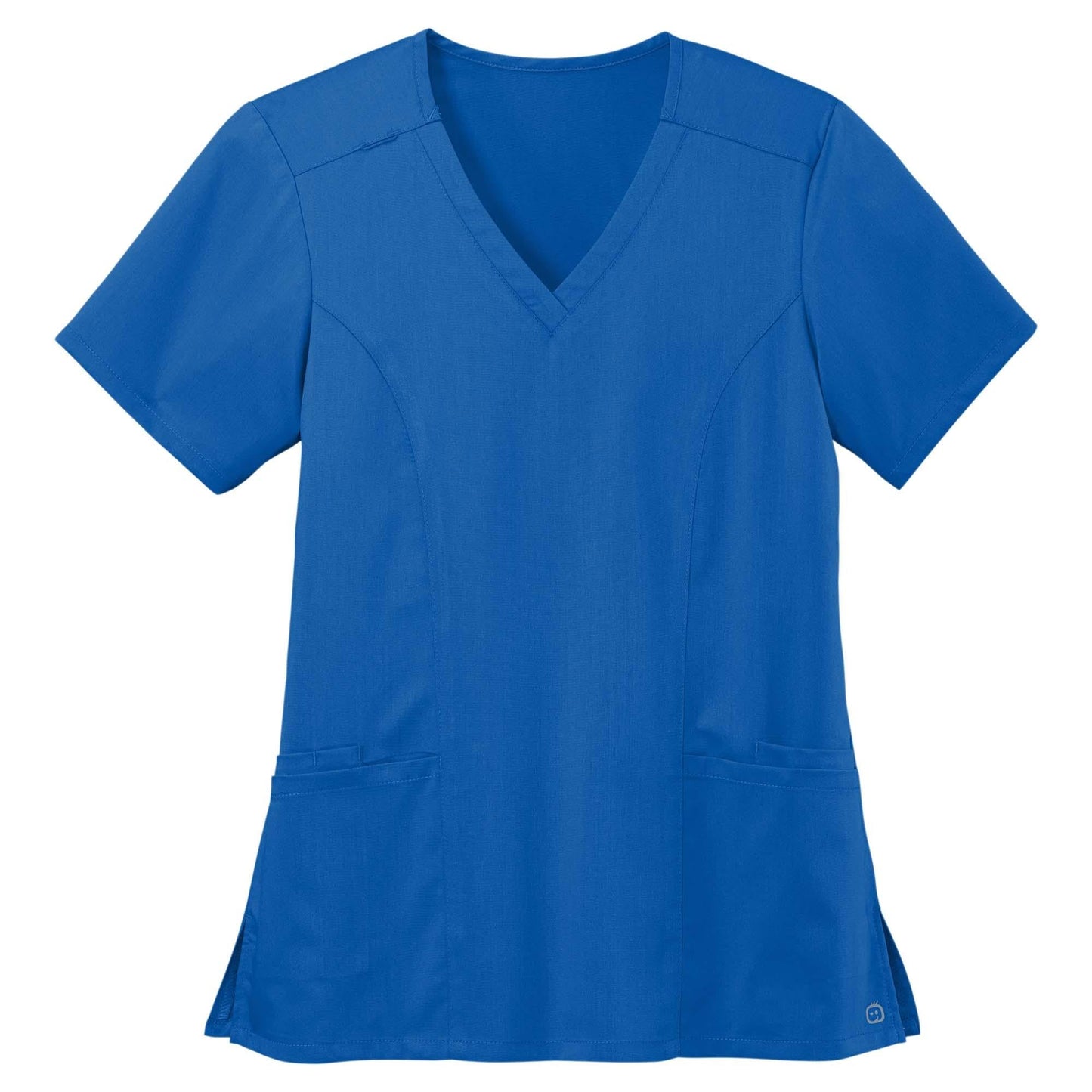 Black Scrub Tops - WonderWink - Stylish Mock Wrap