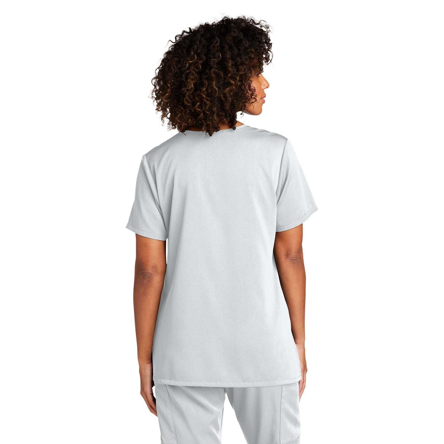 Black Scrub Tops - WonderWink - Stylish Mock Wrap