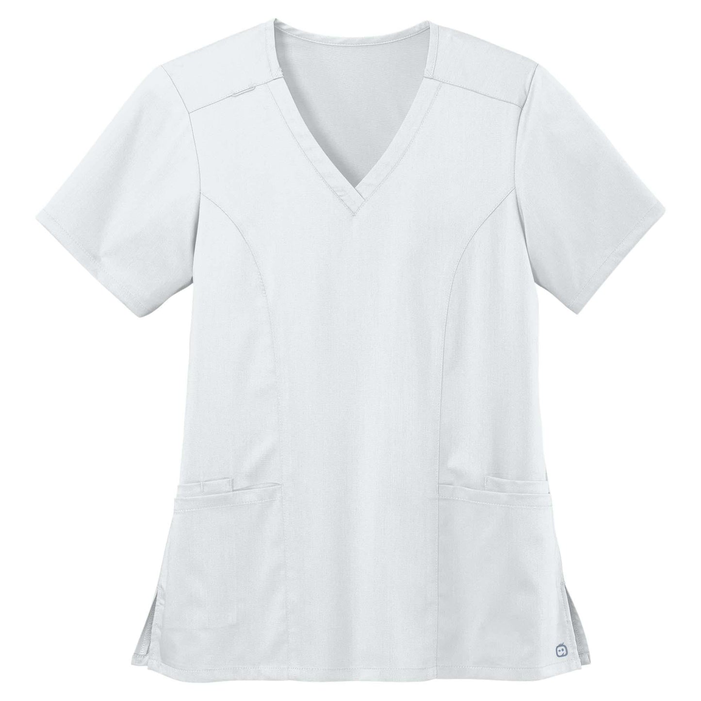 Black Scrub Tops - WonderWink - Stylish Mock Wrap