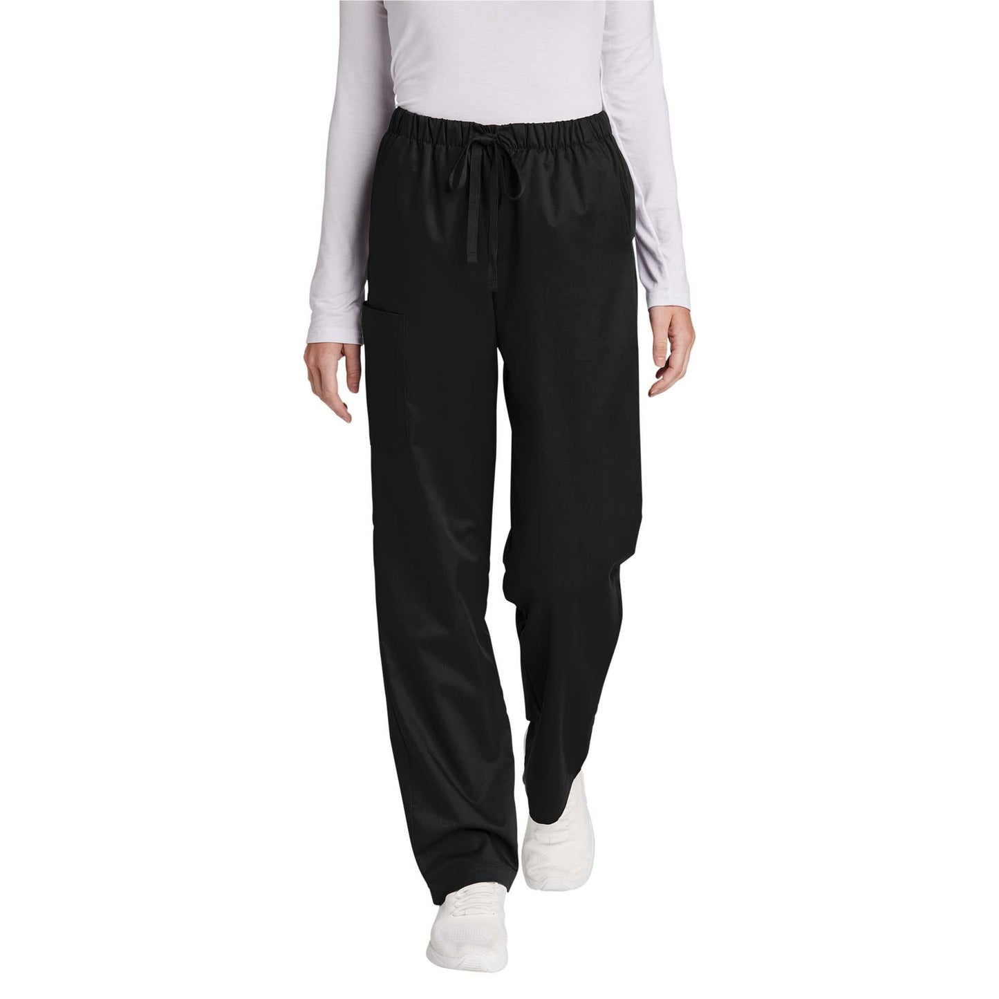 Black Scrub Pants - WonderWink - Comfortable Cargo Design