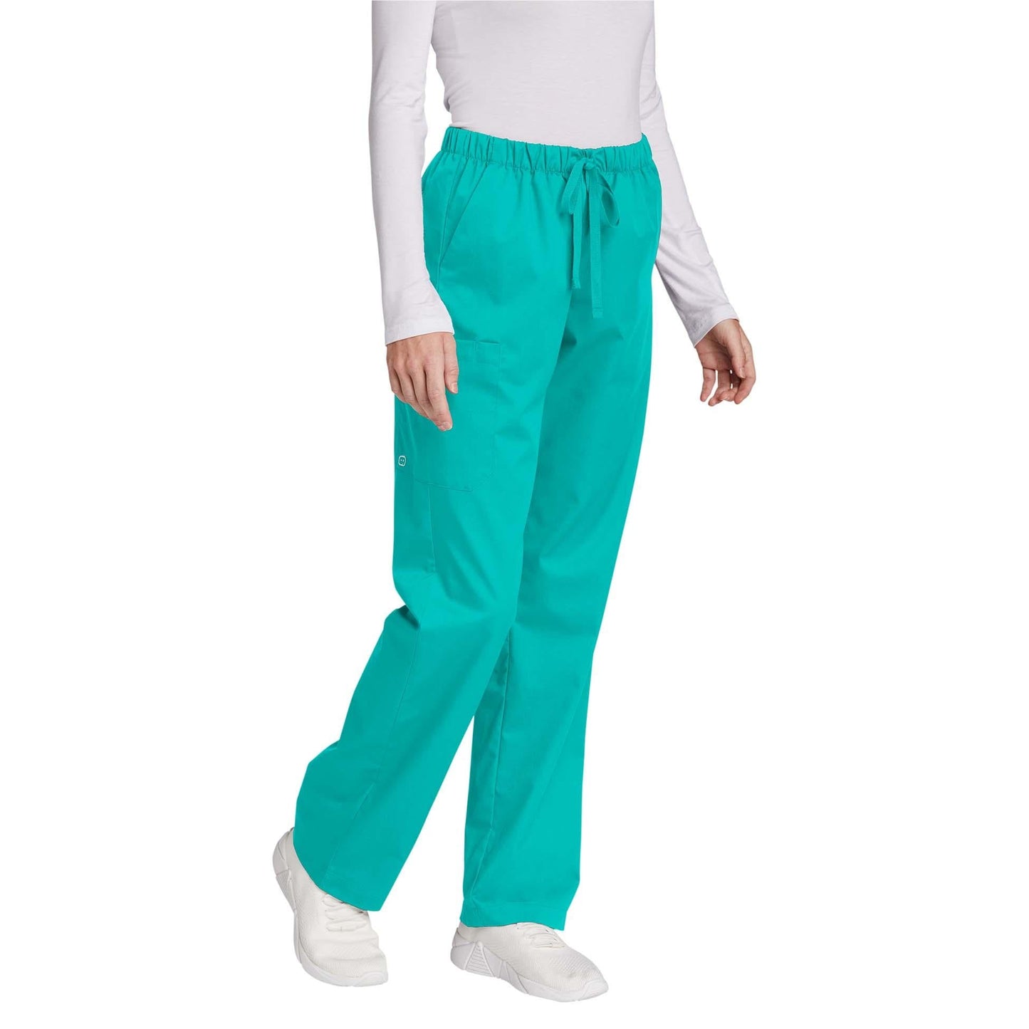 Black Scrub Pants - WonderWink - Comfortable Cargo Design