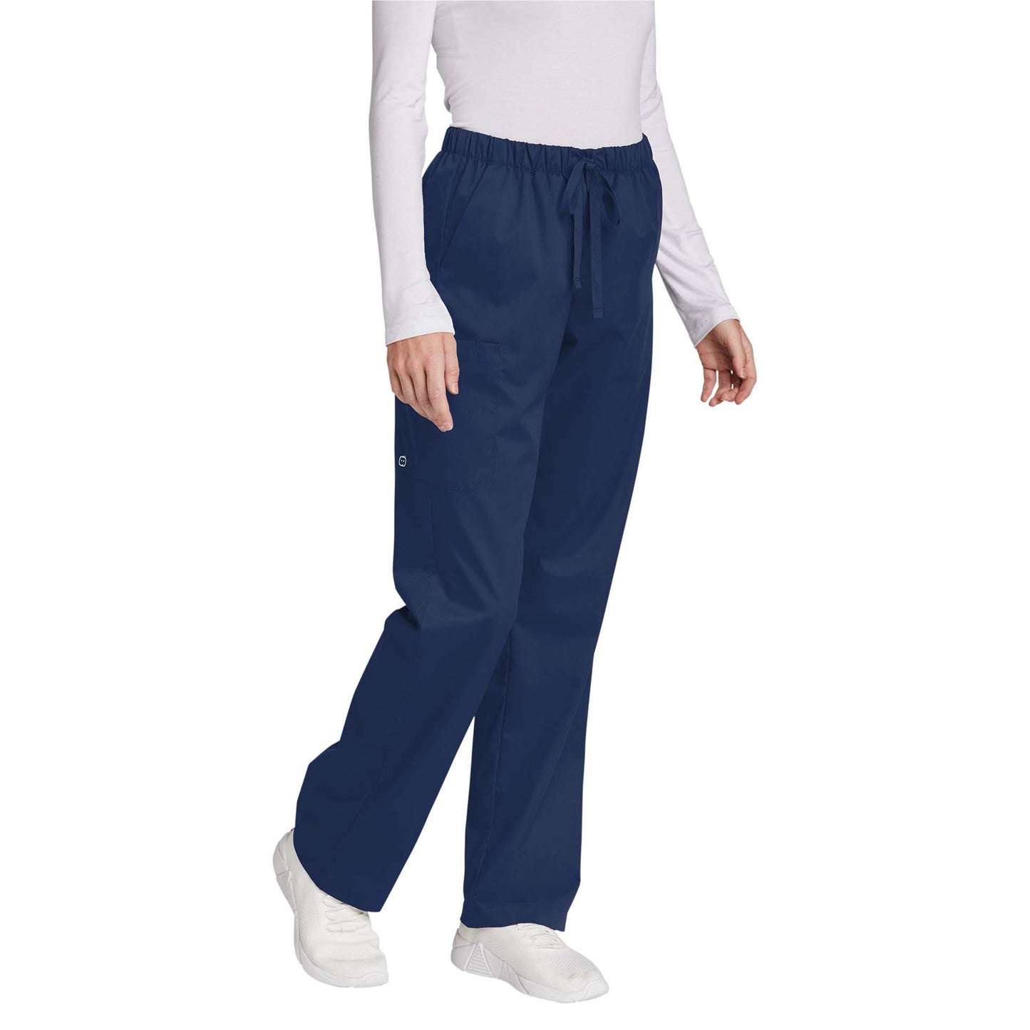Black Scrub Pants - WonderWink - Comfortable Cargo Style