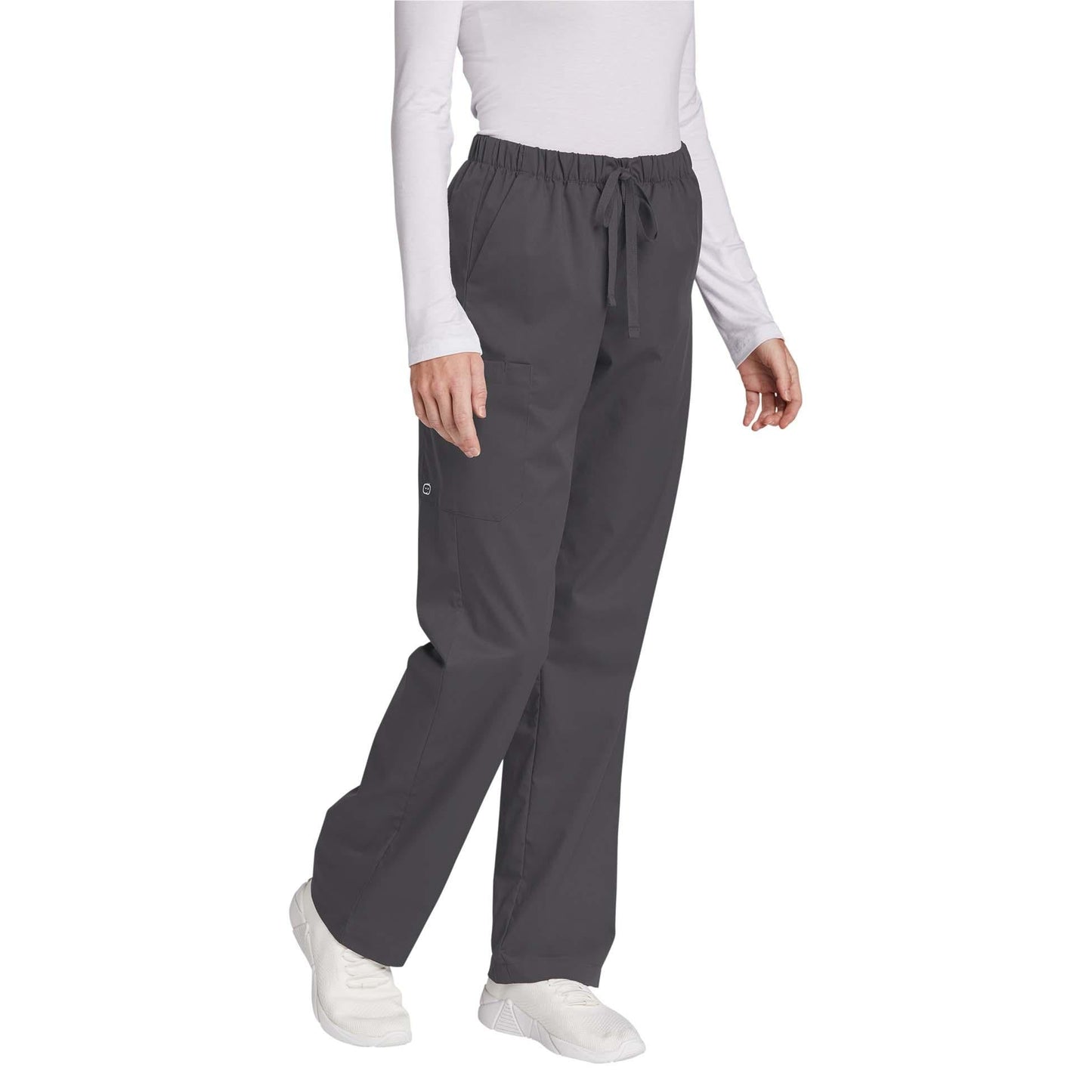 Black Scrub Pants - WonderWink - Comfortable Cargo Style