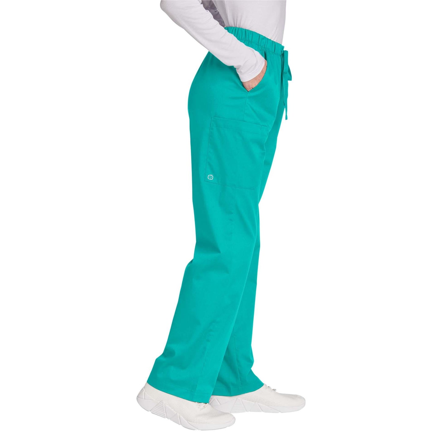 Black Scrub Pants - WonderWink - Comfortable Cargo Style