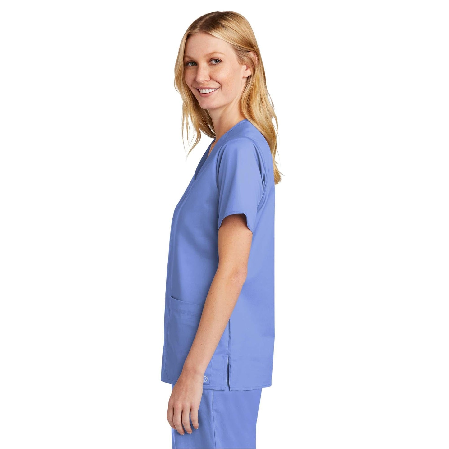 Black Scrub Tops - WonderWink - V-Neck Design