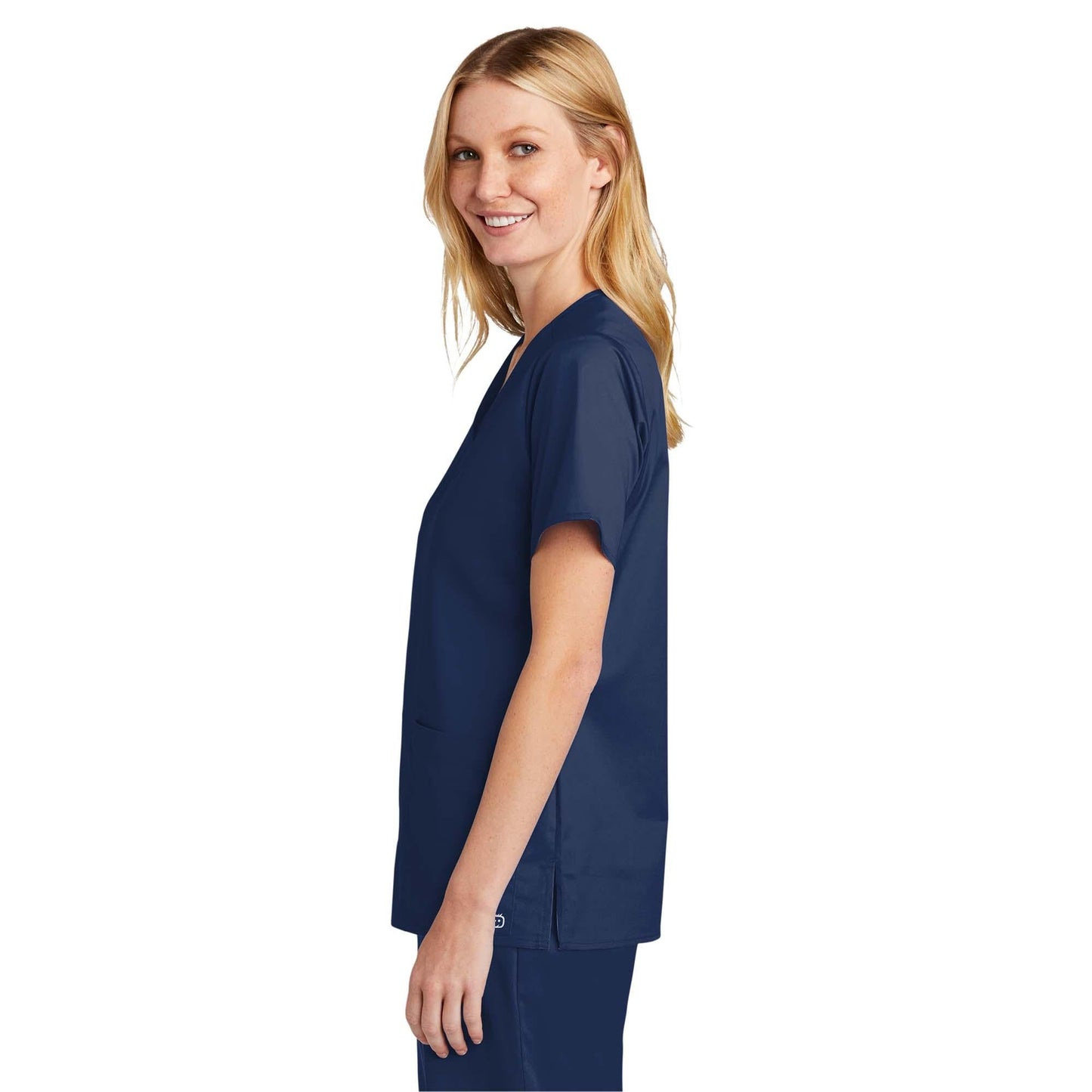 Black Scrub Tops - WonderWink - V-Neck Design