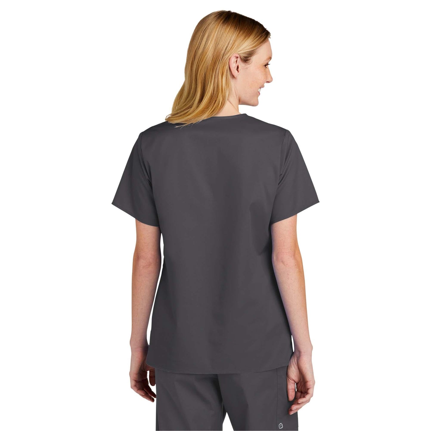 Black Scrub Tops - WonderWink - V-Neck Design