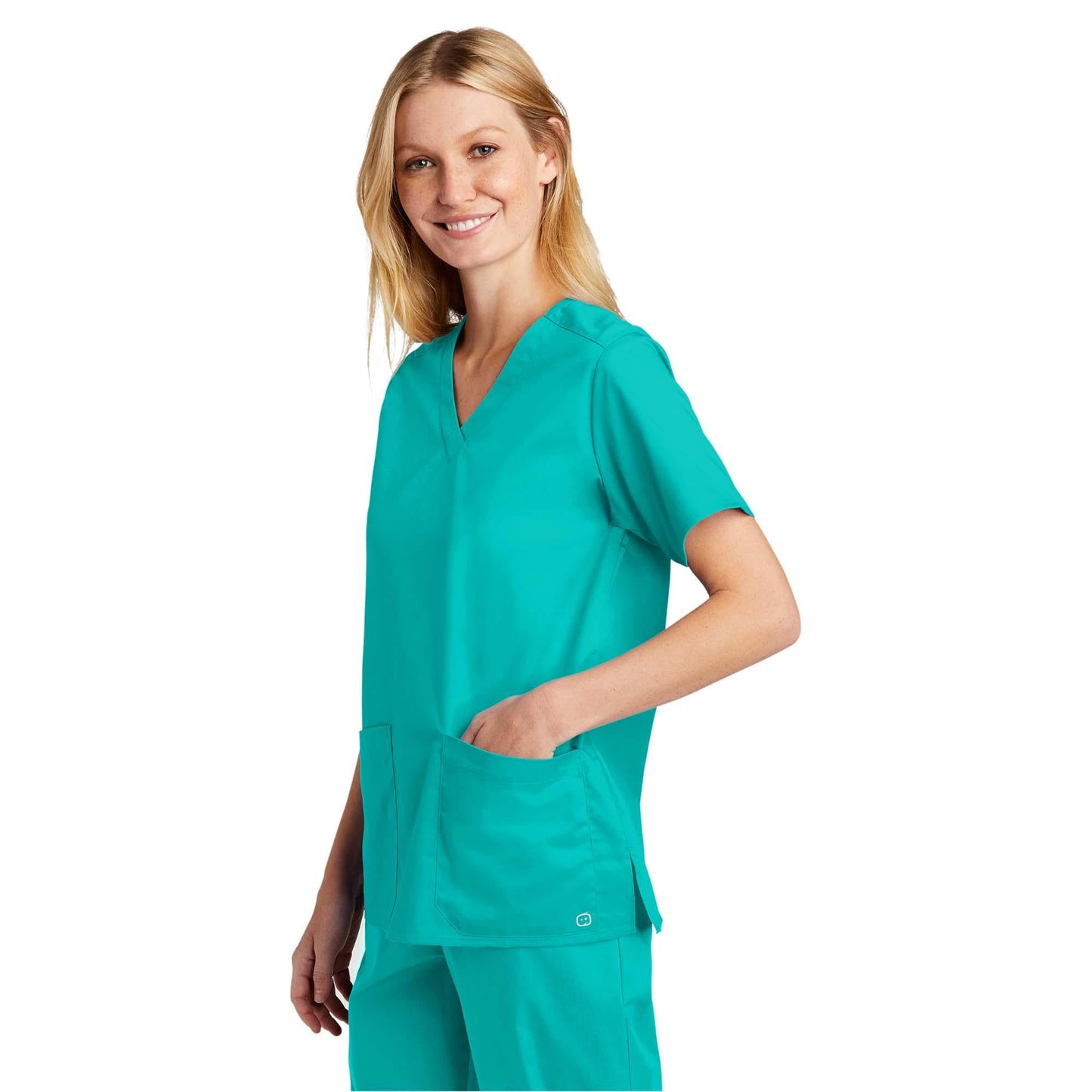 Black Scrub Tops - WonderWink - V-Neck Design