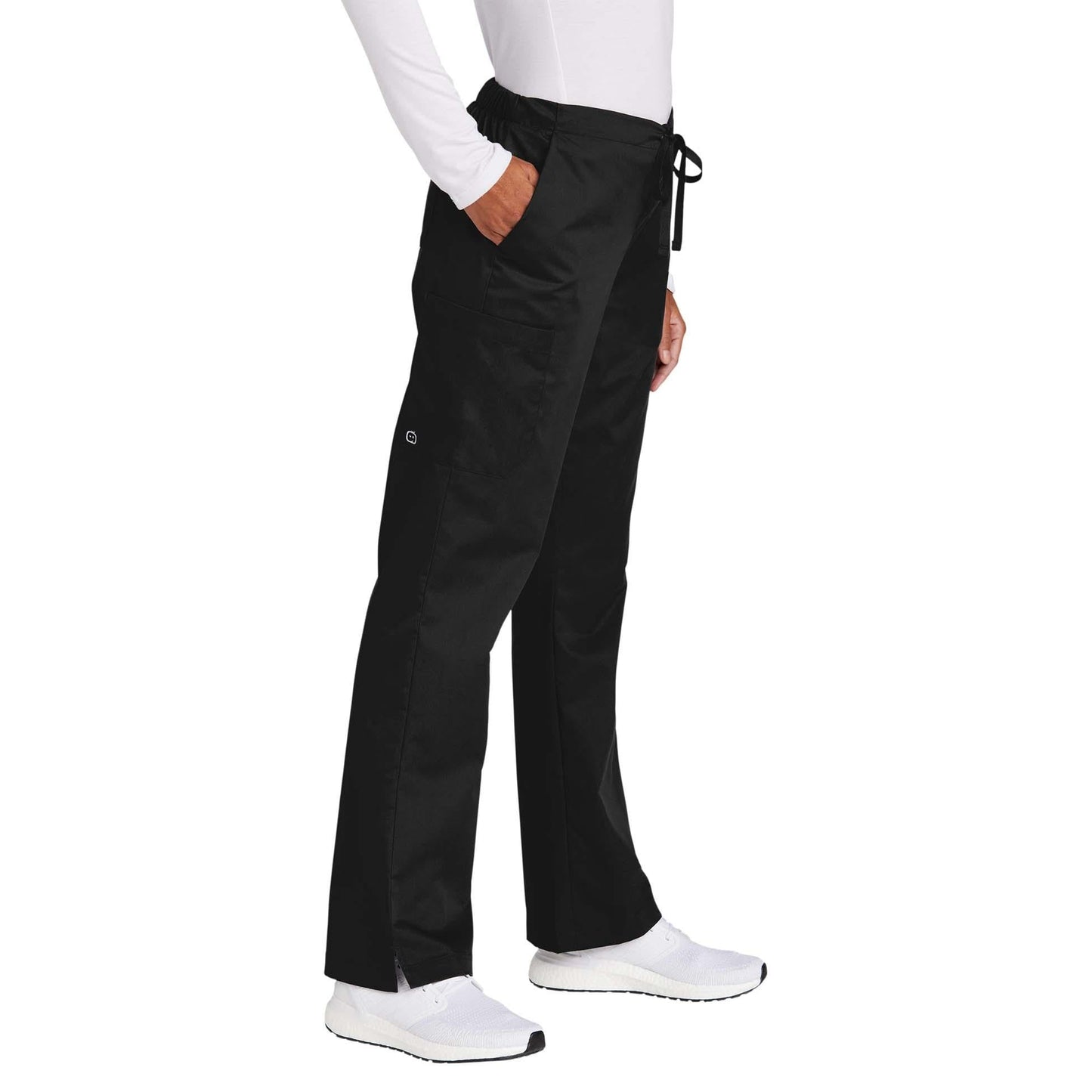 Black Scrub Pants - WonderWink - Comfortable Fit