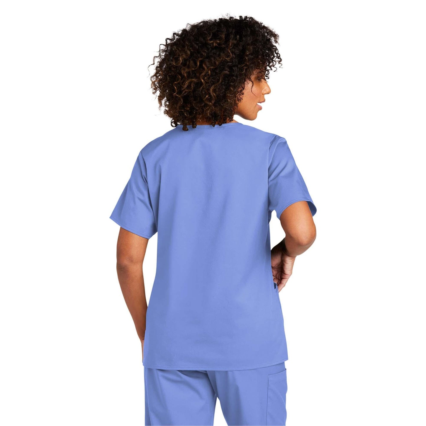 Black Scrub Tops - WonderWink - Comfortable Mock Wrap