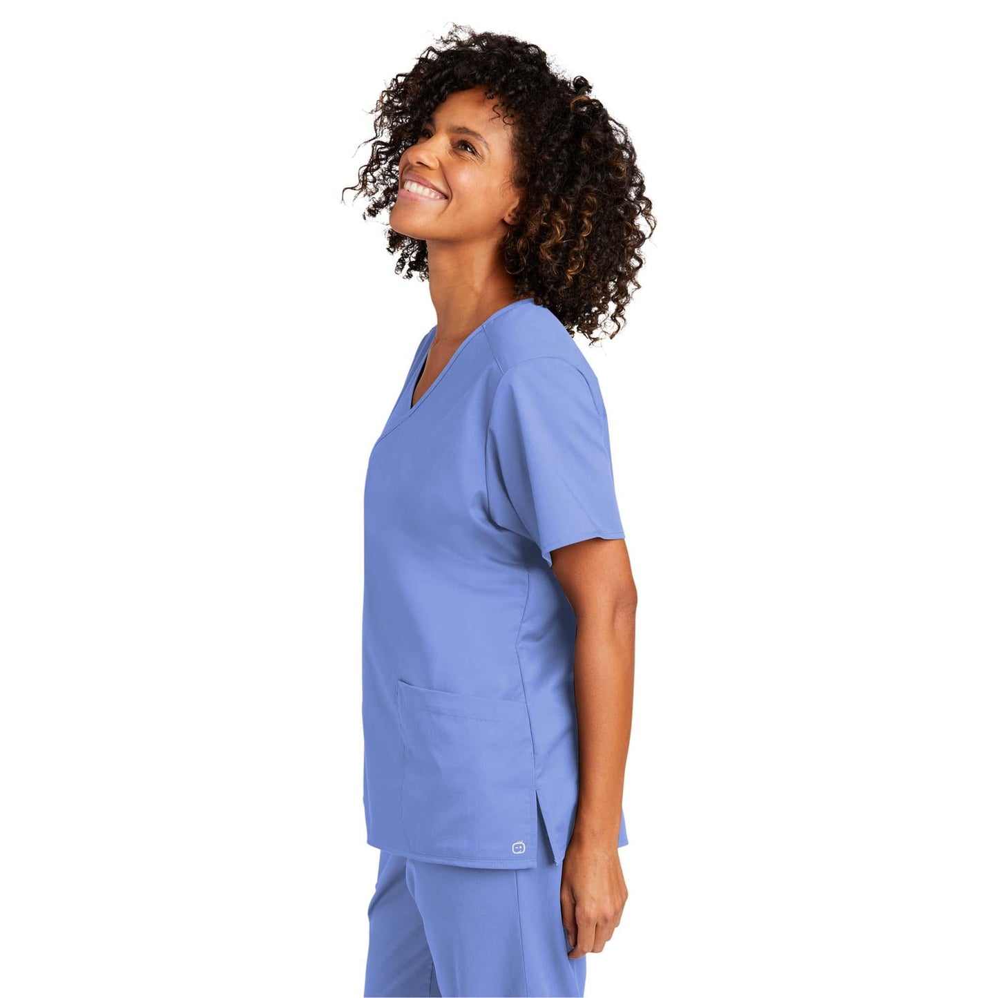 Black Scrub Tops - WonderWink - Comfortable Mock Wrap