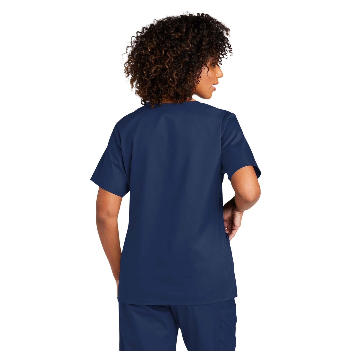 Black Scrub Tops - WonderWink - Comfortable Mock Wrap