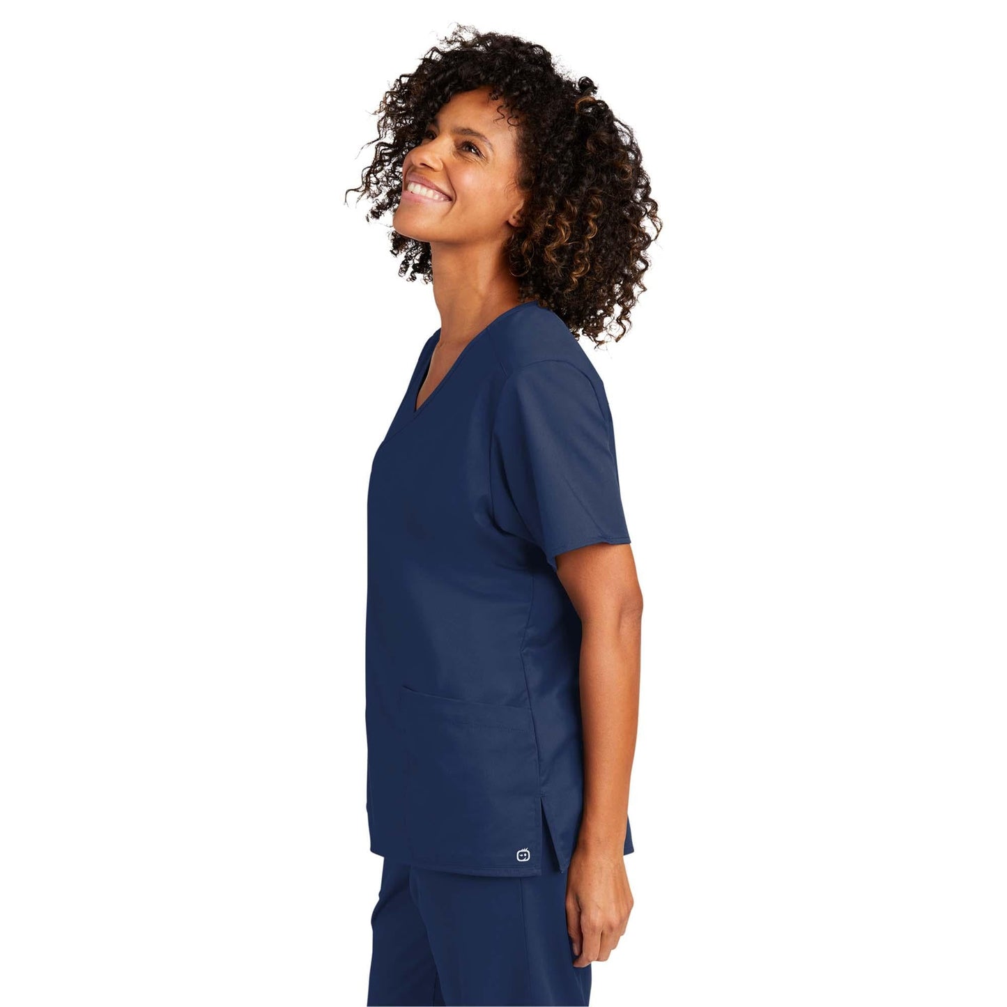 Black Scrub Tops - WonderWink - Comfortable Mock Wrap