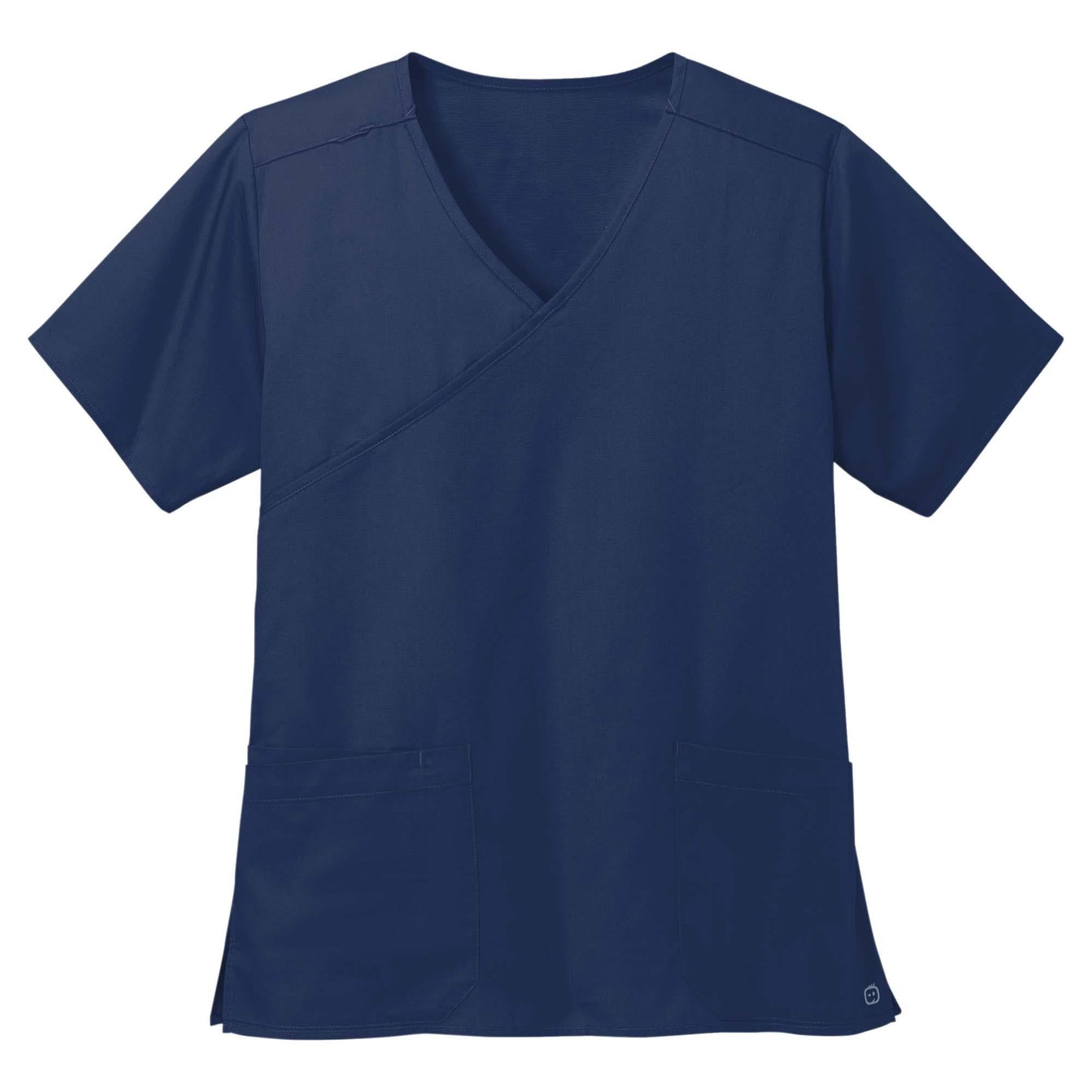 Black Scrub Tops - WonderWink - Comfortable Mock Wrap