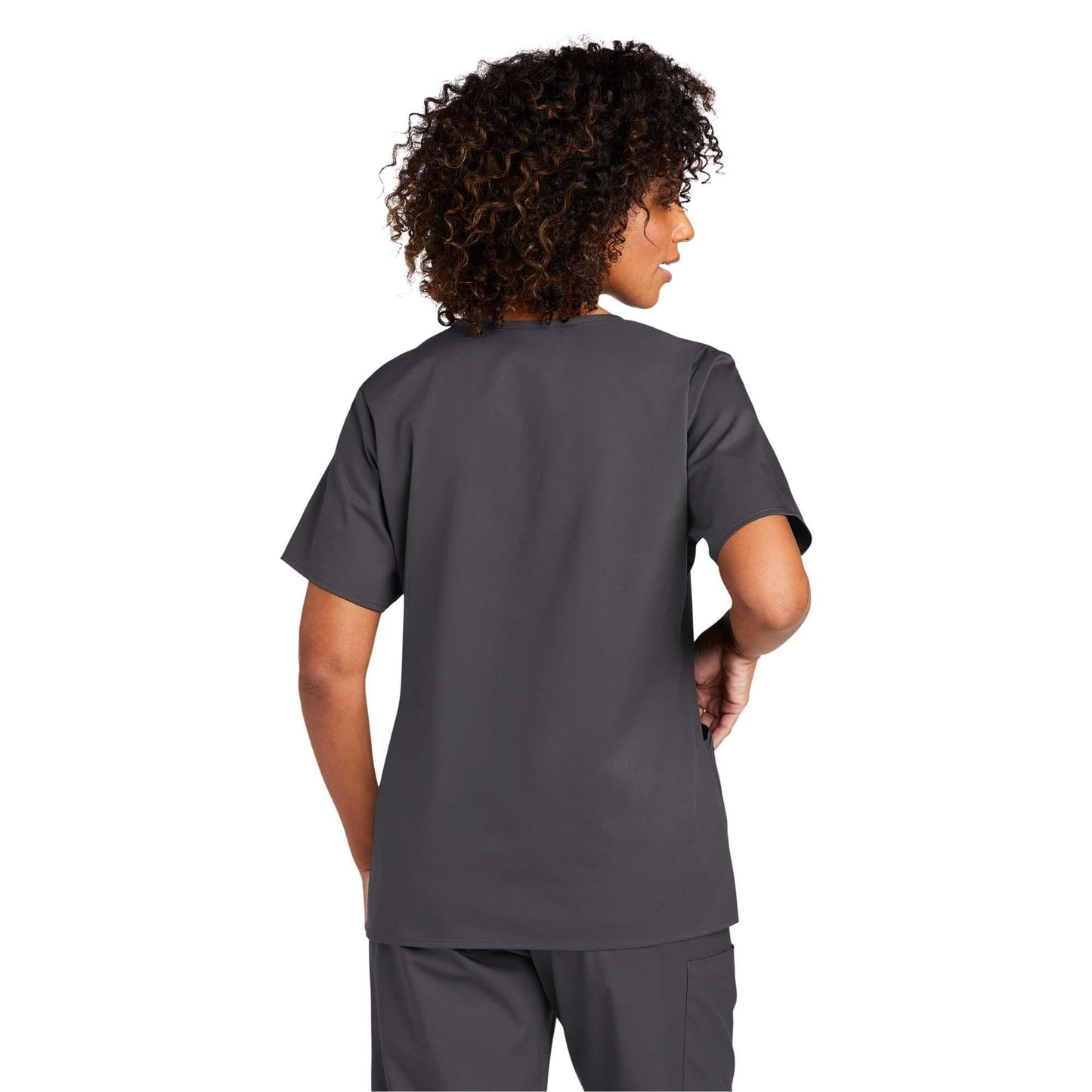 Black Scrub Tops - WonderWink - Comfortable Mock Wrap