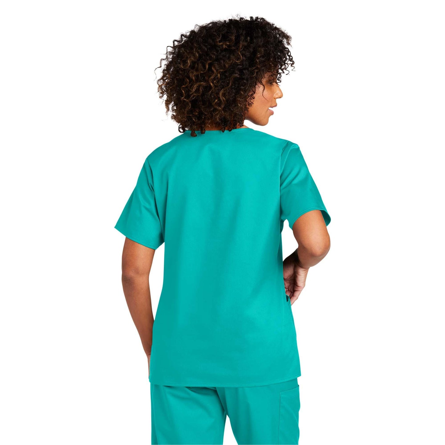 Black Scrub Tops - WonderWink - Comfortable Mock Wrap