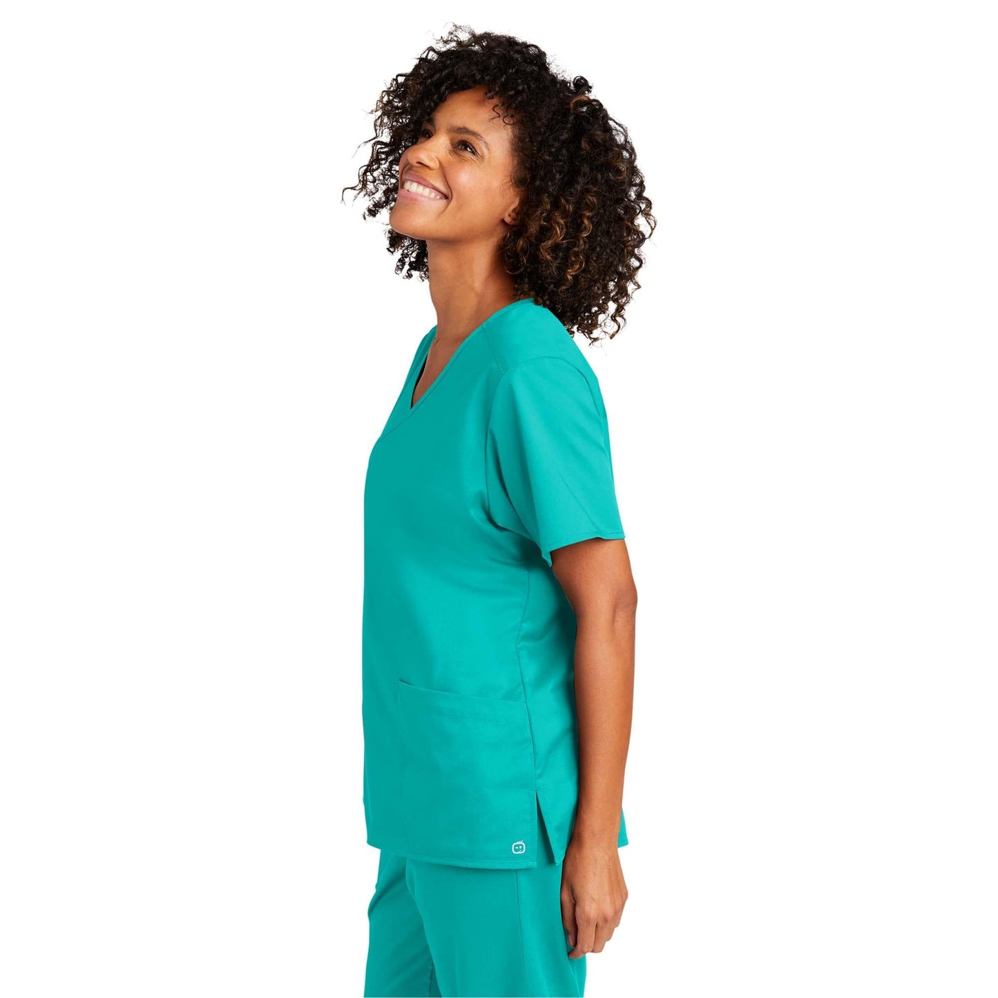 Black Scrub Tops - WonderWink - Comfortable Mock Wrap