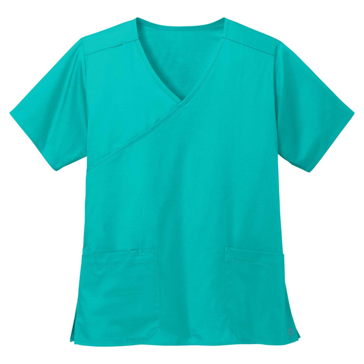Black Scrub Tops - WonderWink - Comfortable Mock Wrap