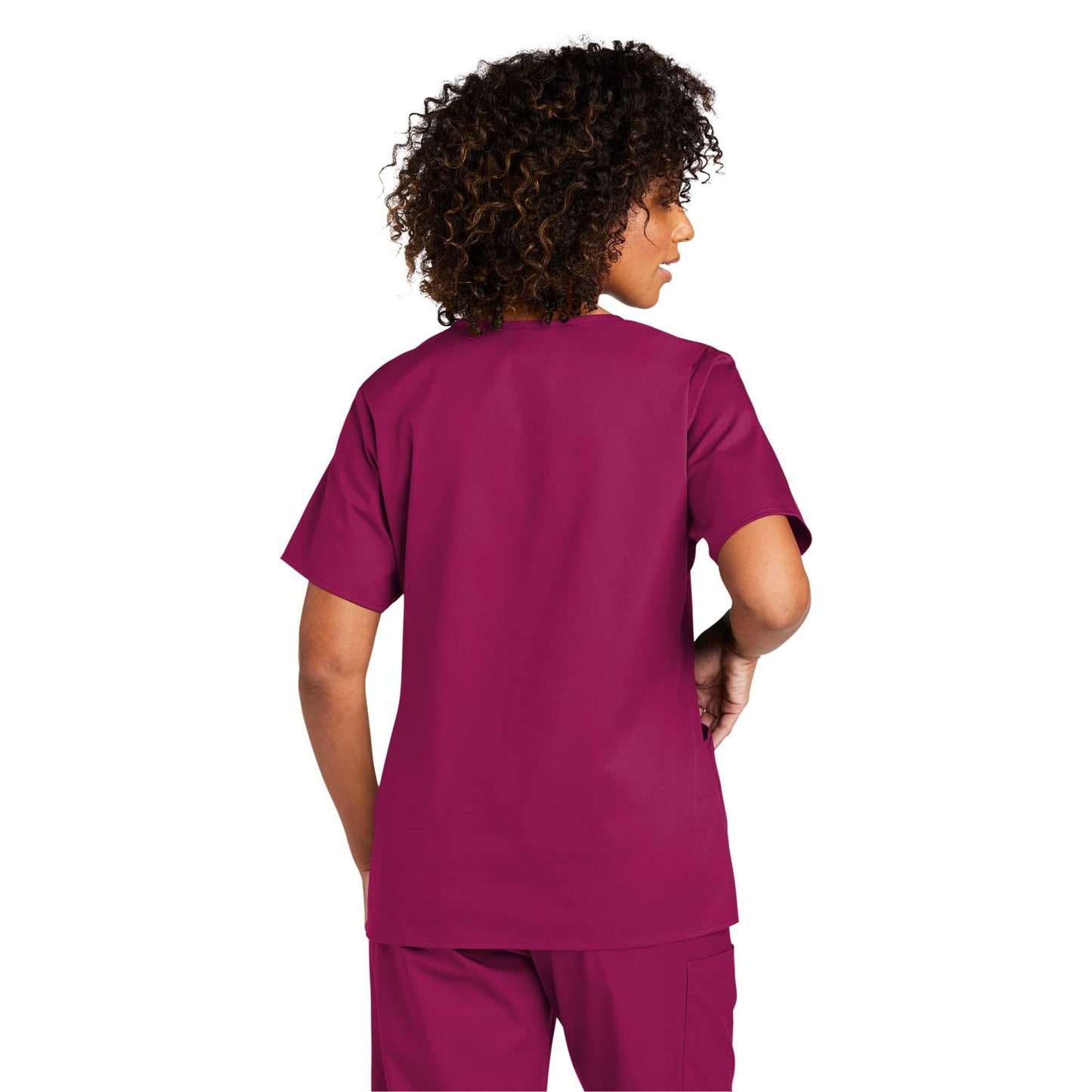 Black Scrub Tops - WonderWink - Comfortable Mock Wrap