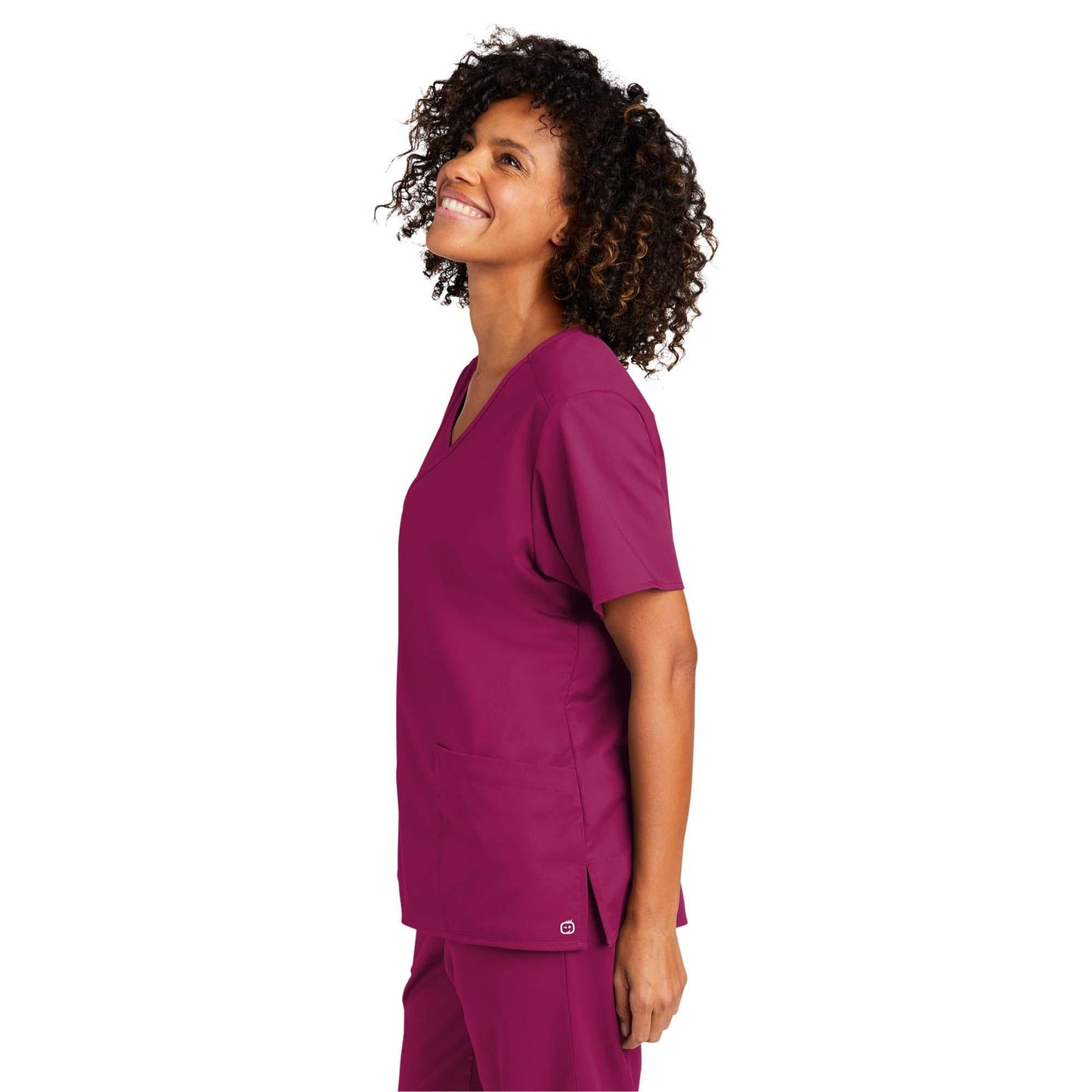 Black Scrub Tops - WonderWink - Comfortable Mock Wrap