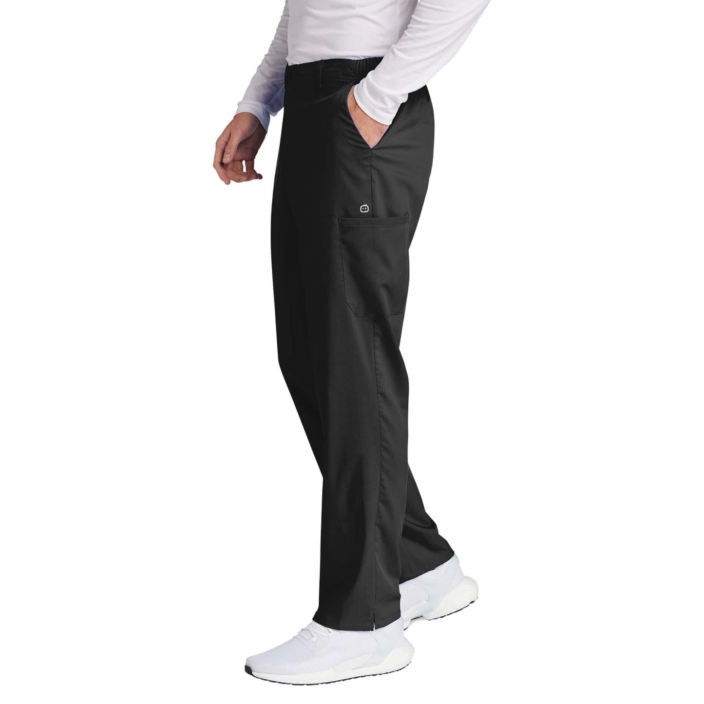 Black Scrub Pants - WonderWink - Comfortable Cargo Style