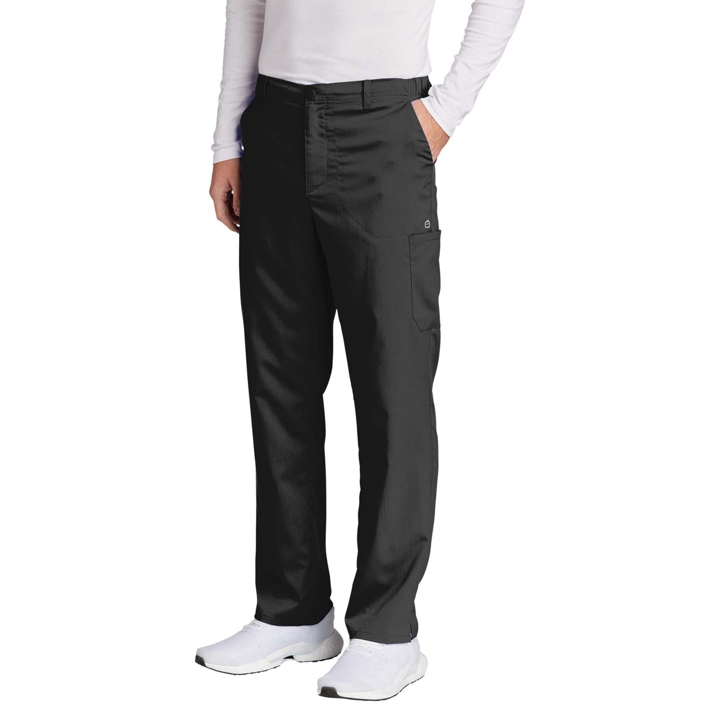 Black Scrub Pants - WonderWink - Comfortable Cargo Style